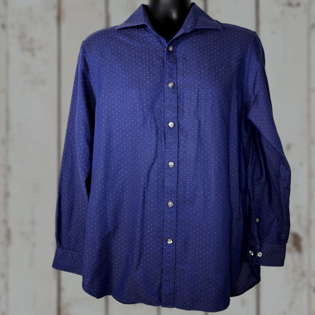 Vintage Michael Kors Mens 16 32/33 Slim Fit Long Sleeve Button Up Shirt Purple Diamond Dress Shirt Mens Slim Purple Diamond Size US L / EU 52-54 / 3 - 1 Thumbnail