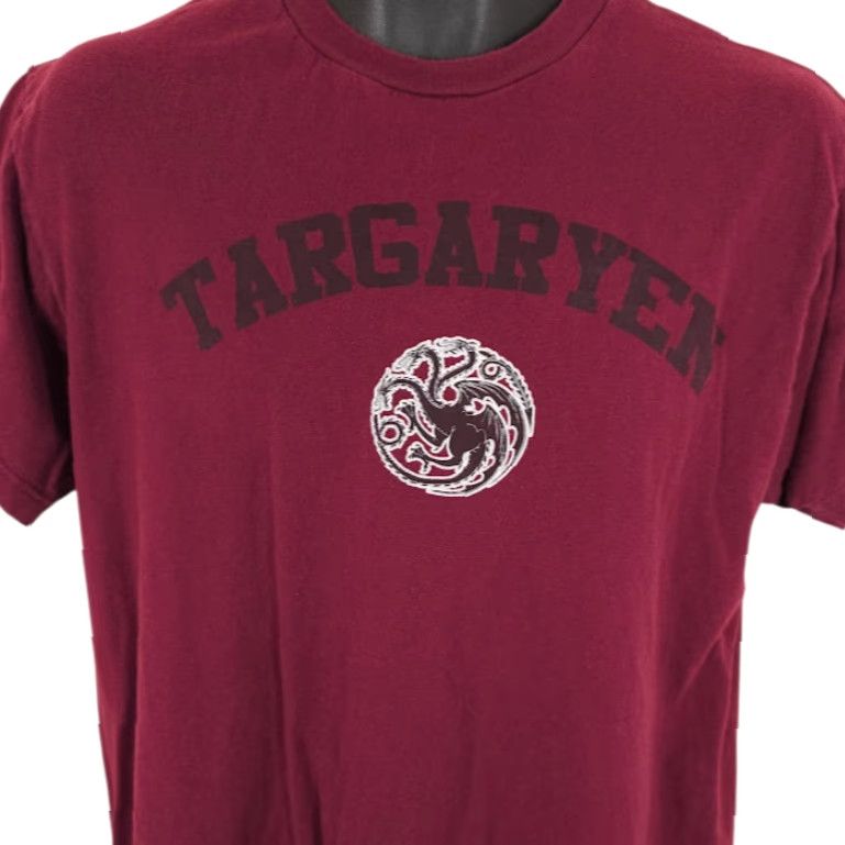 Vintage Game Of Thrones T Shirt Mens Large Red TV Series House Targaryen Size US L / EU 52-54 / 3 - 2 Thumbnail