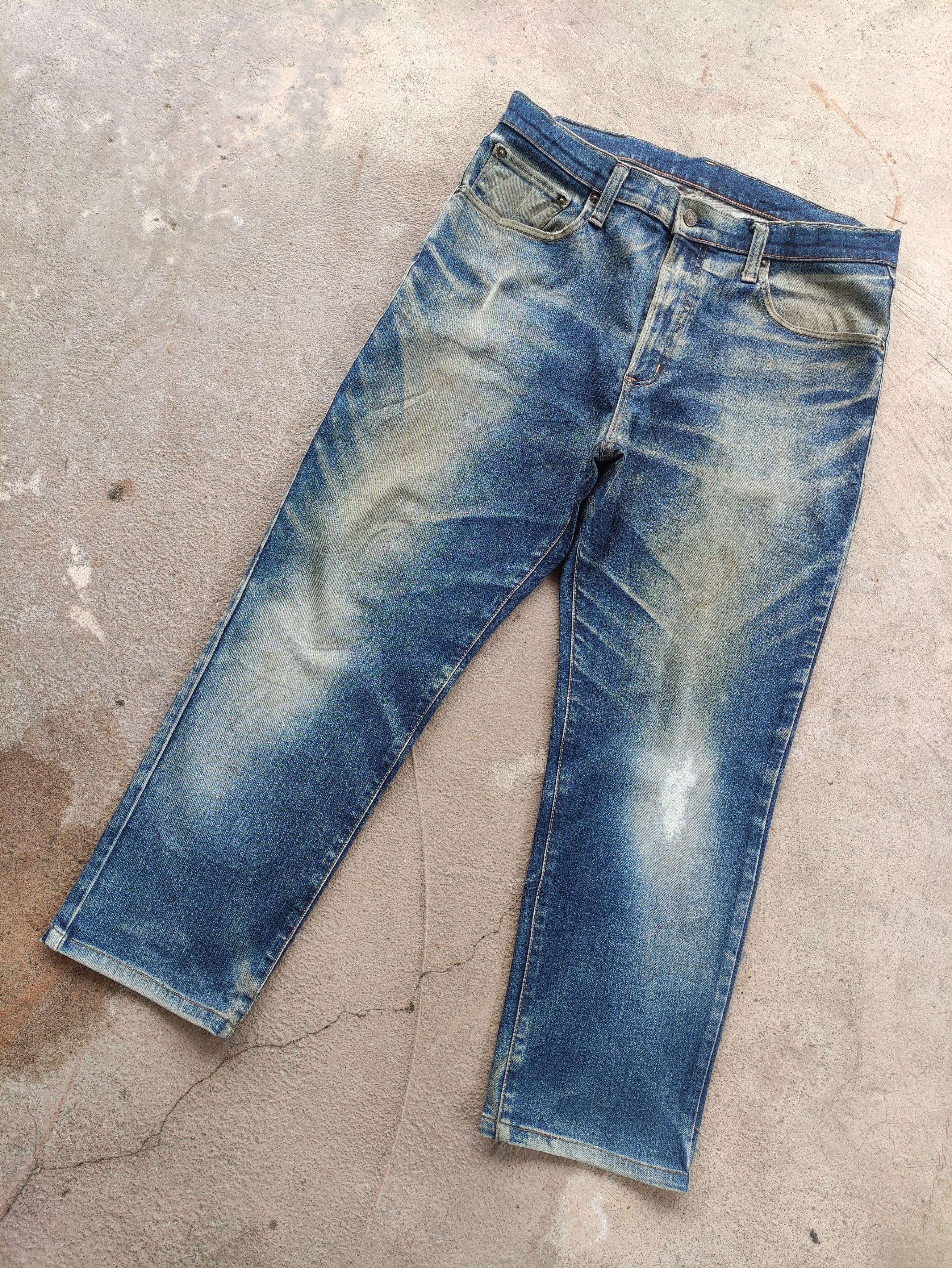 Edwin Vintage Edwin Japan Jean Distressed Faded Denim Size US 36 / EU 52 - 2 Thumbnail
