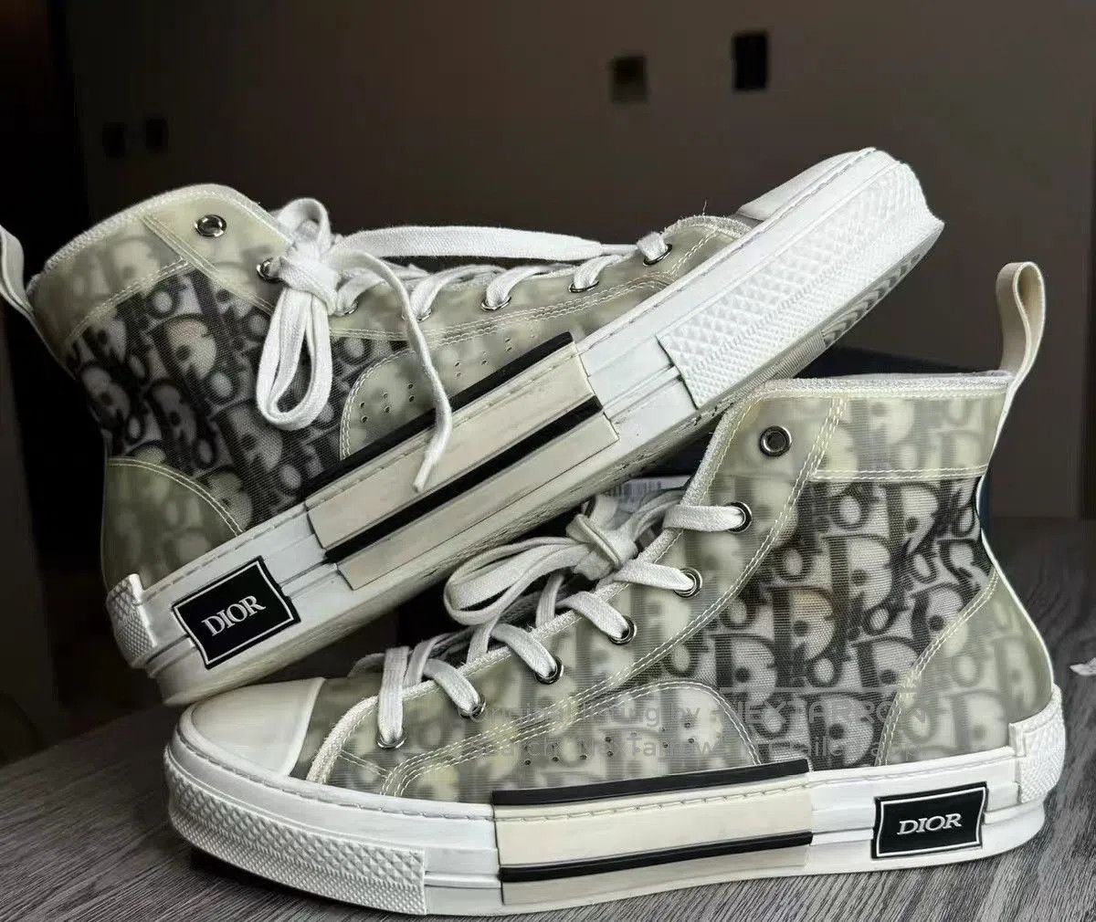 Dior Dior B23 Oblique High Top Sneakers Size 40. Size US 10 / EU 43 - 2 Thumbnail