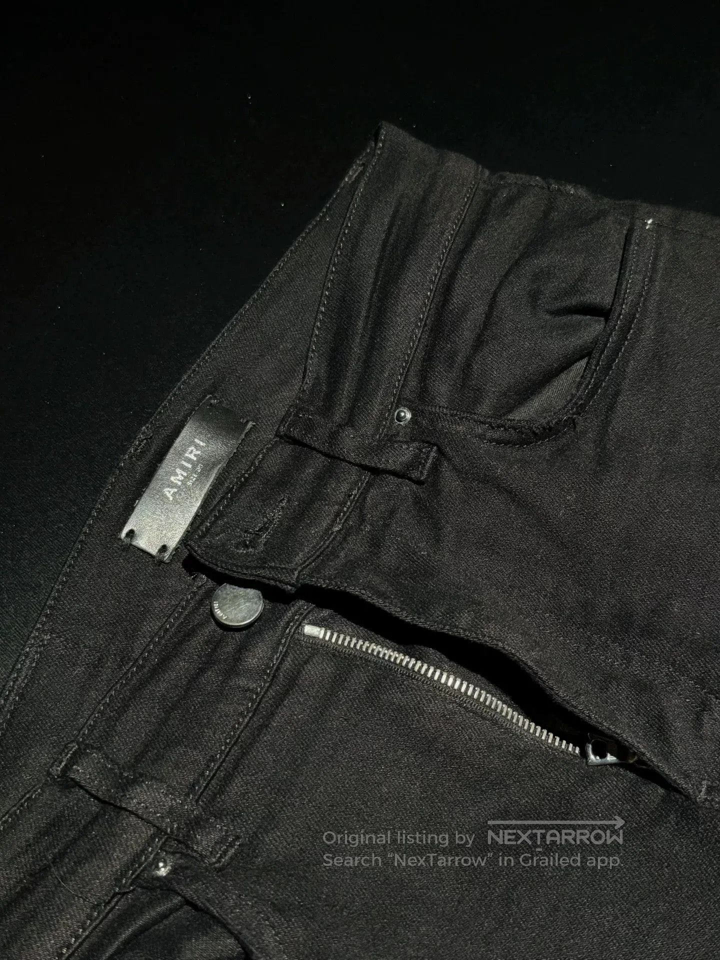 Amiri MX1 Stripe Patch Distressed Skinny Jeans. Size US 30 / EU 46 - 4 Thumbnail