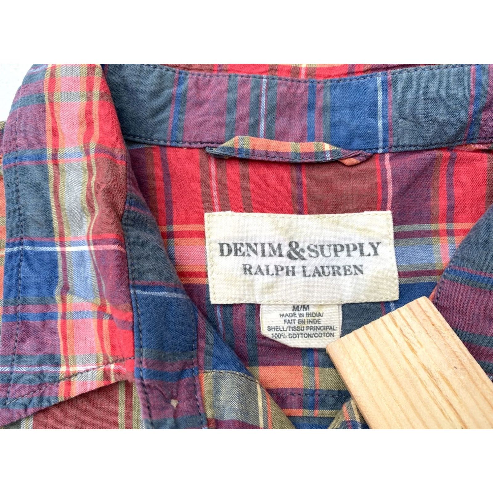 Vintage VINTAGE Denim & Supply Ralph Lauren Button-Up Shirt Plaid Mens Sz M Size US M / EU 48-50 / 2 - 5 Thumbnail