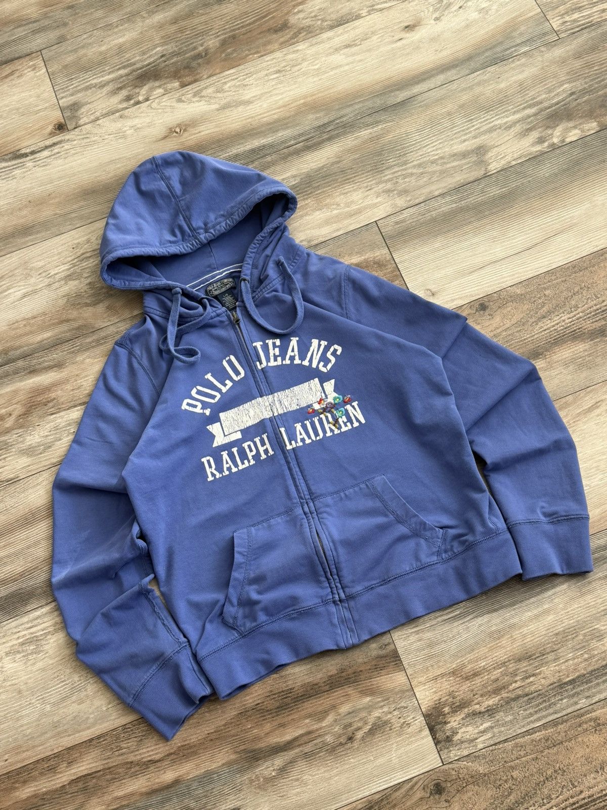 Polo Ralph Lauren Vintage Polo Jeans Ralph Lauren Blue Full zip up hoodie L Size L / US 10 / IT 46 - 1 Thumbnail