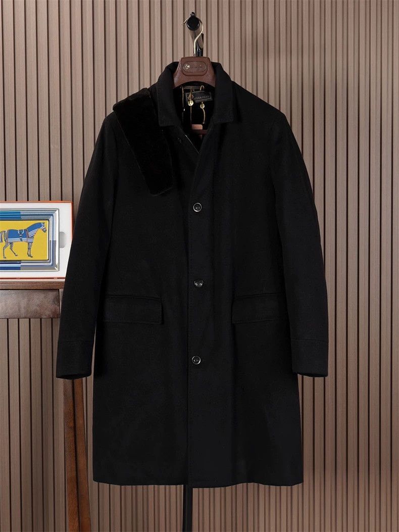 Loro Piana LORO PIANA Vicuna camel hair + mink fur lining black mediu Size US S / EU 44-46 / 1 - 1 Thumbnail