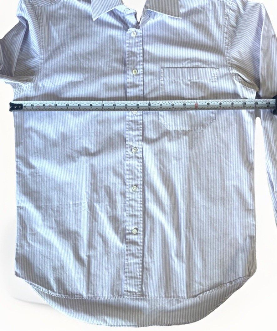 Canali Canali Purple White Striped Button Down Shirt 15.5/39 Size US L / EU 52-54 / 3 - 4 Thumbnail