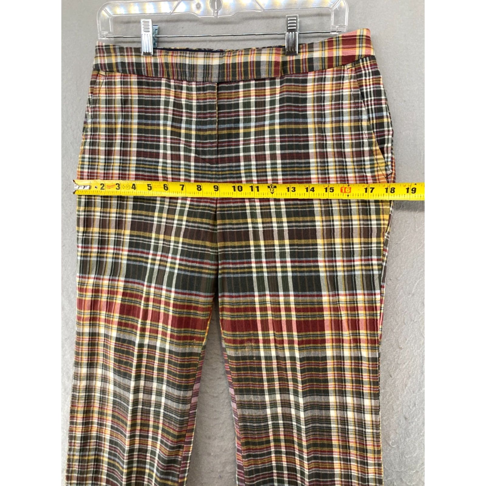 Tommy Hilfiger Tommy Hilfiger Womens Pants 6 Plaid Ankle Wide-Leg City 90s Casual Formal Business Size 28" / US 6 / IT 42 - 3 Thumbnail