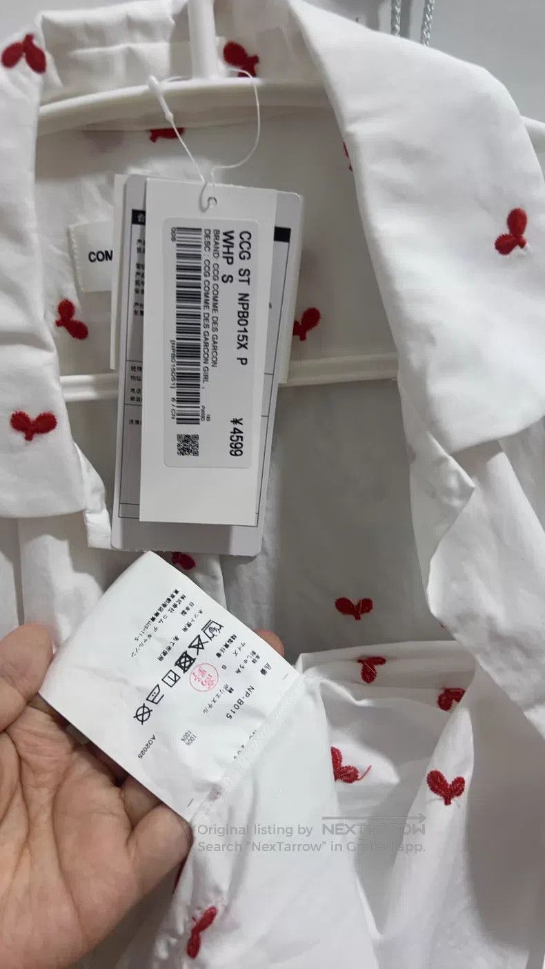 Comme des Garcons Comme Des Garcons White heart embroidery shirt Size S / US 4 / IT 40 - 4 Thumbnail