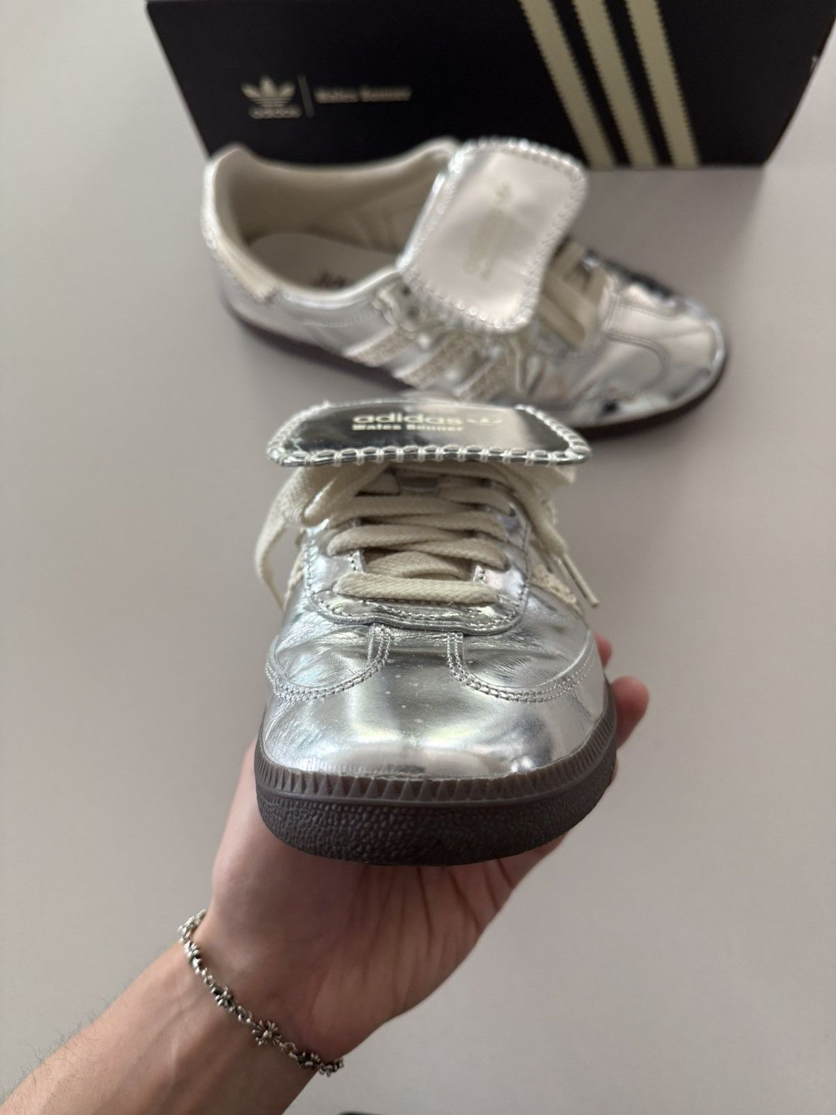 Adidas × Wales Bonner Wales Bonner ‘Silver Metallic’ Adidas Samba Size US 8 / EU 41 - 5 Thumbnail