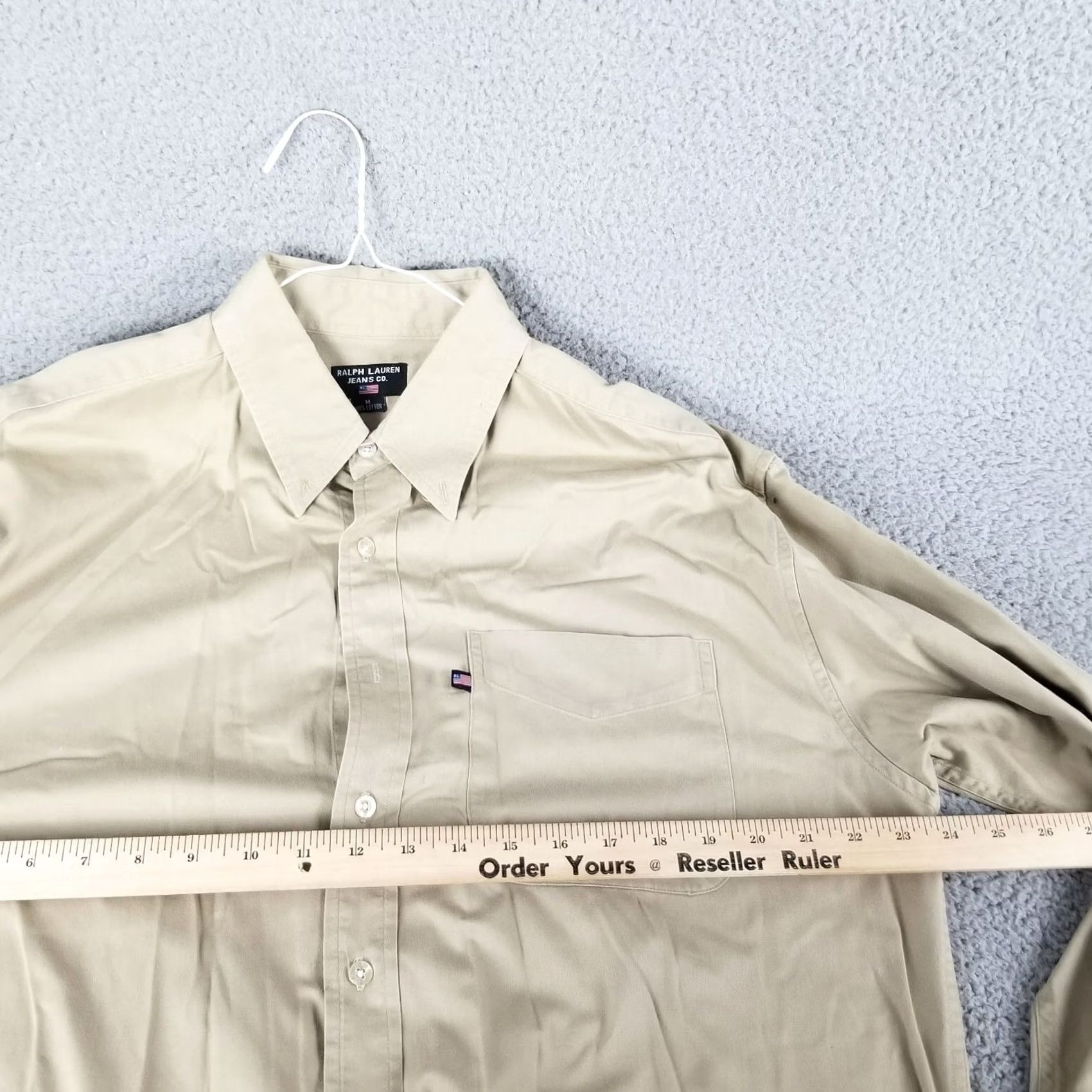 Polo Ralph Lauren Ralph Lauren Polo Jeans Company Shirt Medium Adult Beige Denim Western Vintage Womens? Size US M / EU 48-50 / 2 - 6 Thumbnail