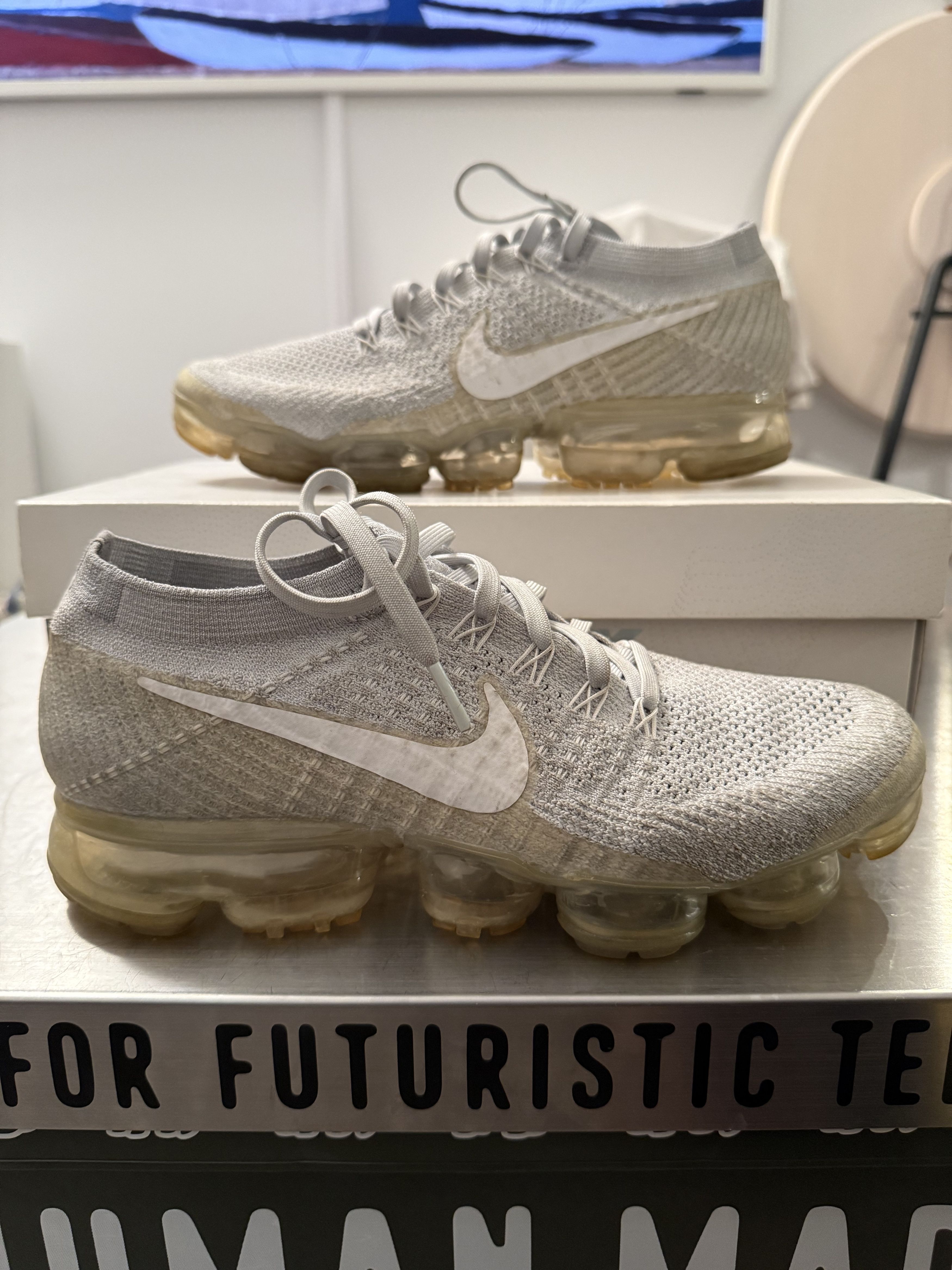 Nike NIKE AIR VAPORMAX FLYKNIT OG Platinum Size US 8 / EU 41 - 1 Thumbnail