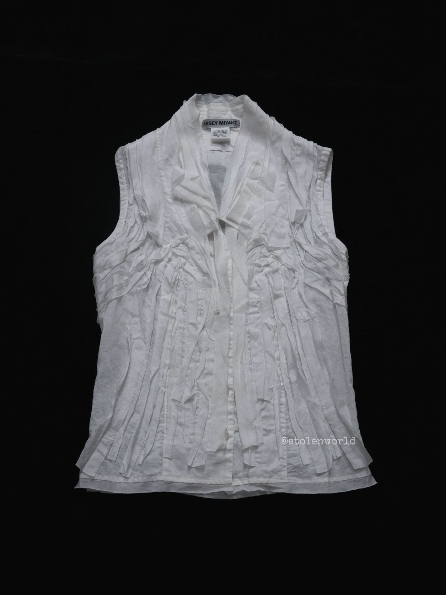Issey Miyake Issey Miyake Cotton-Linen Patchwork Lightweight Top Size 2 Size XS / US 0-2 / IT 36-38 - 1 Thumbnail