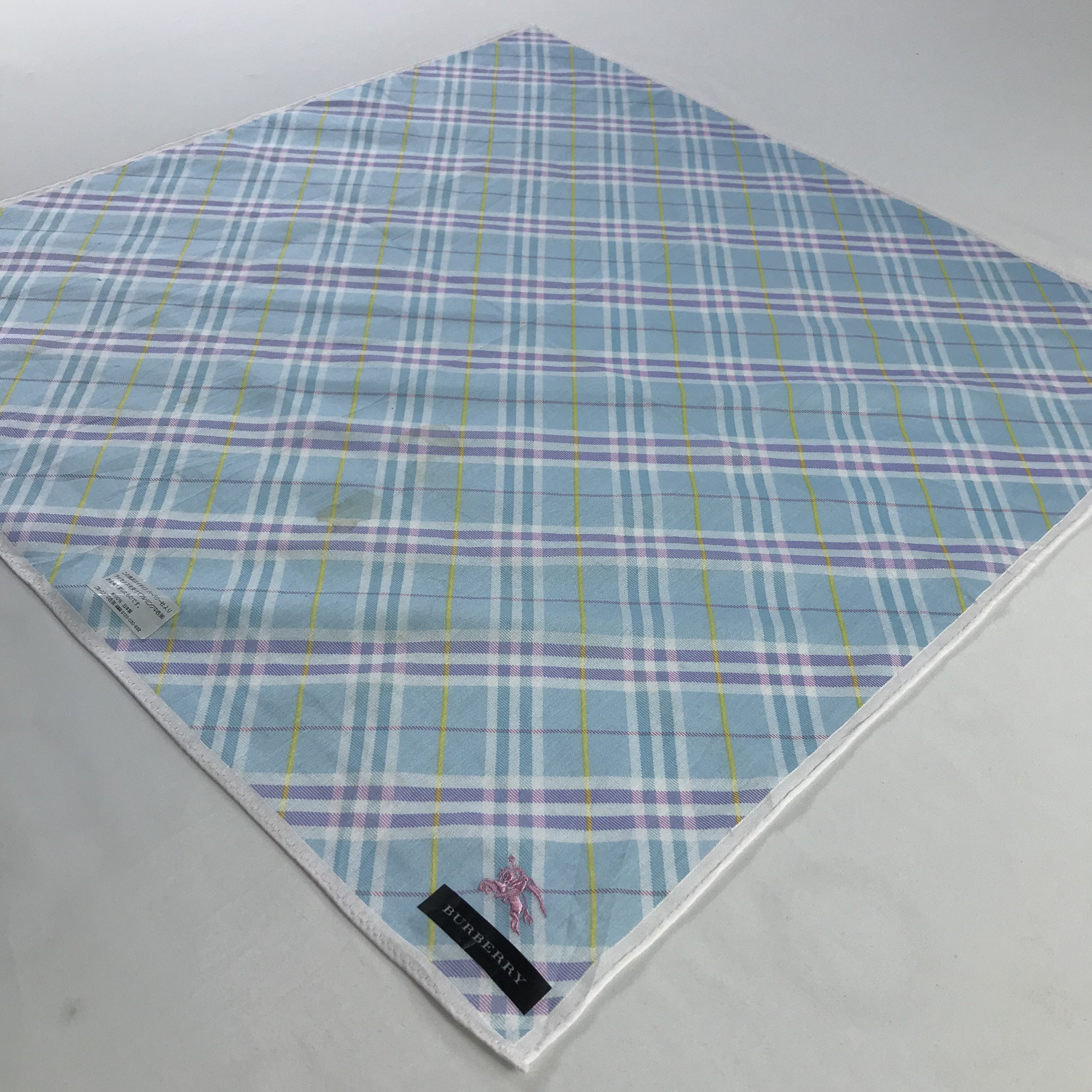 Burberry × Vintage Burberry Bandana / Handkerchief / Neckerchief - S932 Size ONE SIZE - 2 Thumbnail