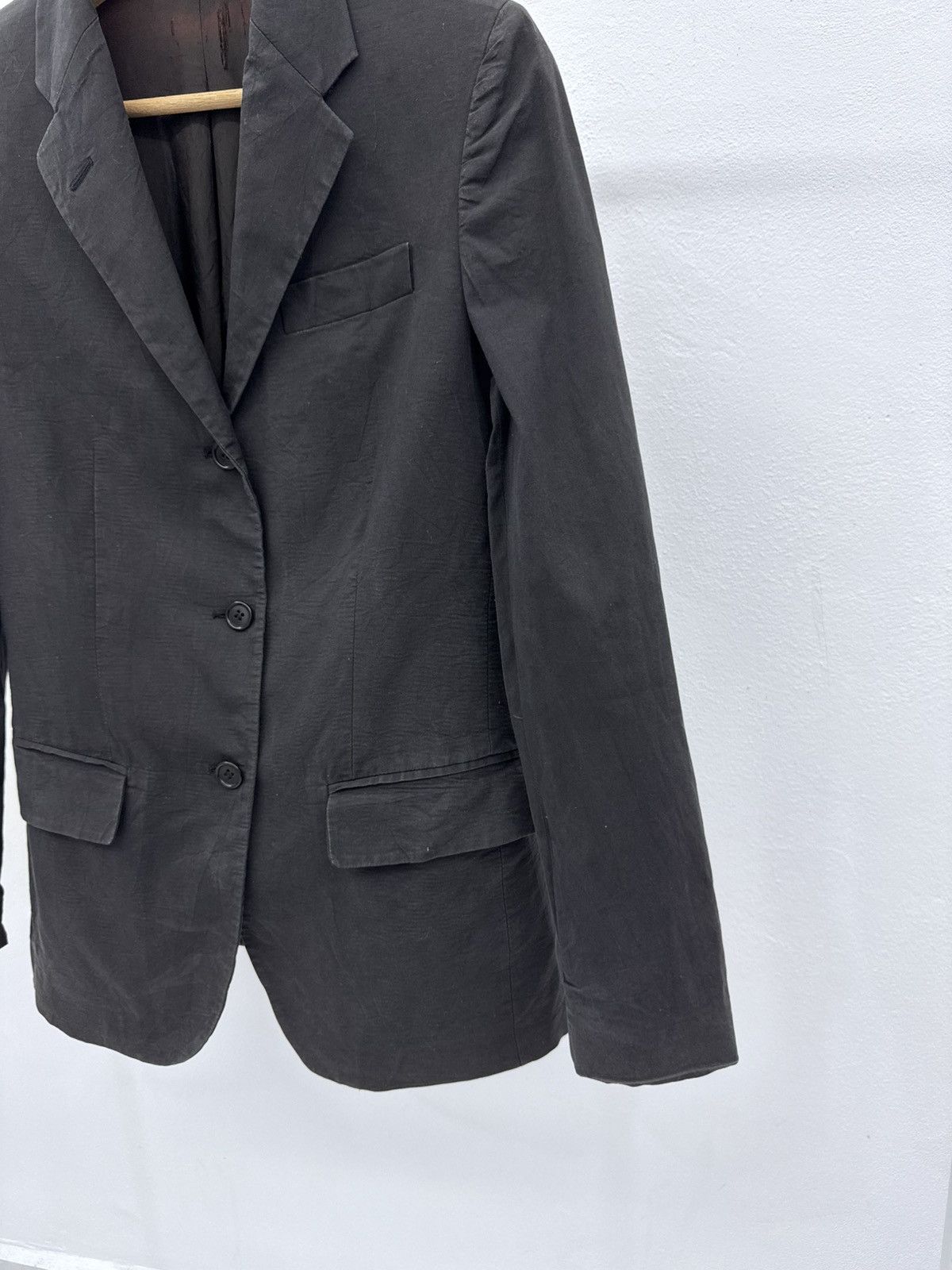 Helmut Lang Vintage Distressed Sunfaded 90s HELMUT LANG Blazer Italy Size S / US 4 / IT 40 - 4 Thumbnail