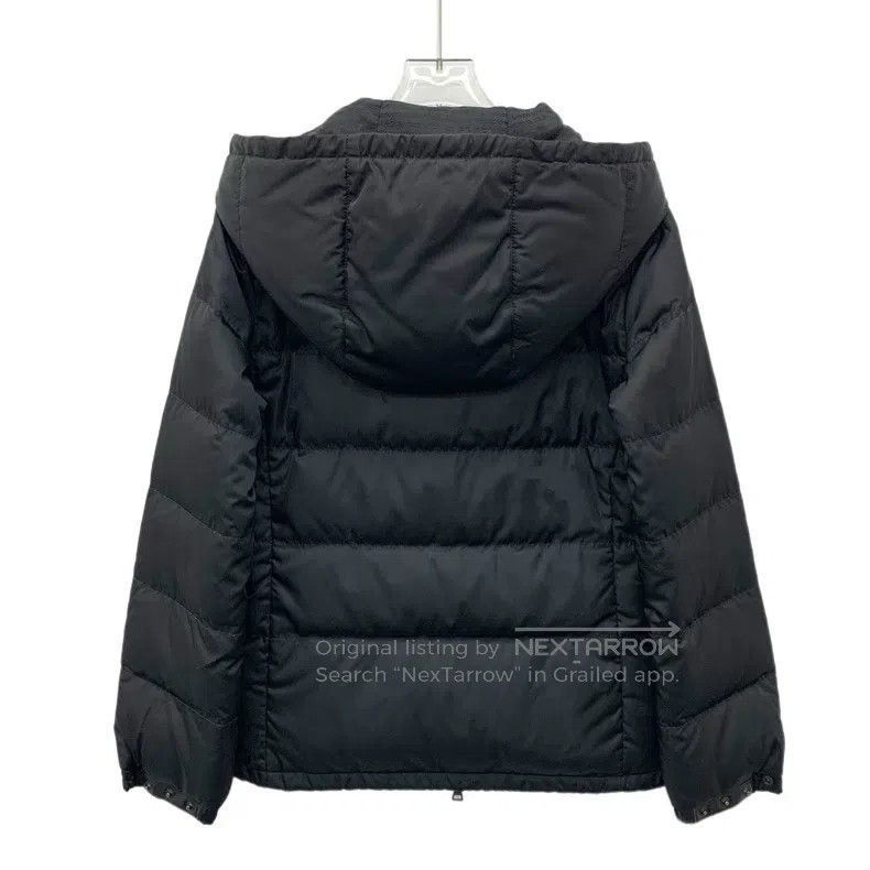 Prada Prada Black hooded drawstring zipper long-sleeved down jac Size XS / US 0-2 / IT 36-38 - 2 Thumbnail