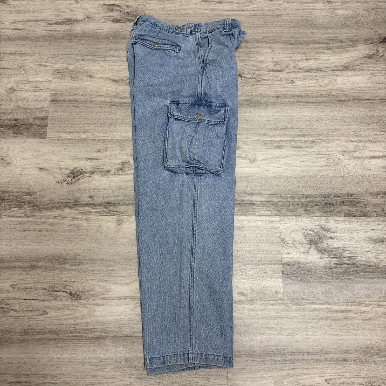 Madewell Madewell Jeans Womens 26 Blue Low Slung Cargo Wide Leg Stone Size 26" / US 2 / IT 38 - 7 Thumbnail