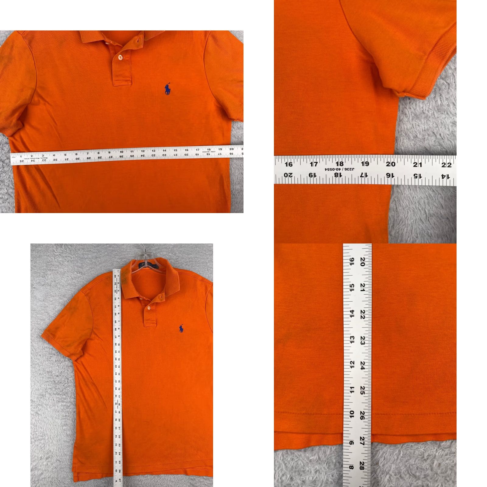Ralph Lauren Polo Ralph Lauren Shirt Adult Large Orange 100% Cotton Short Sleeve Pony READ Size US L / EU 52-54 / 3 - 8 Thumbnail