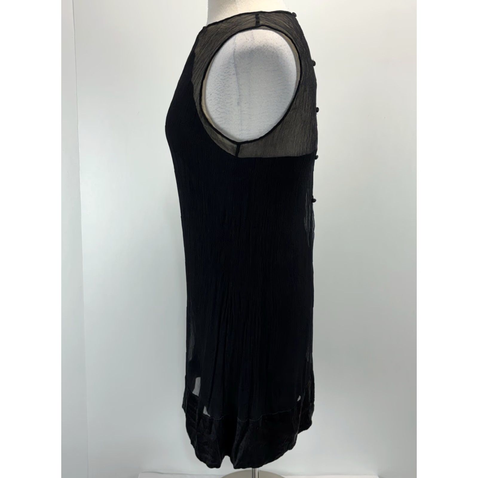 Rebecca Taylor Rebecca Taylor 100% Silk Shift Mini Dress Womens 8 Black Lined Whimsigoth Cocktail Designer Dress Size M / US 6-8 / IT 42-44 - 2 Thumbnail