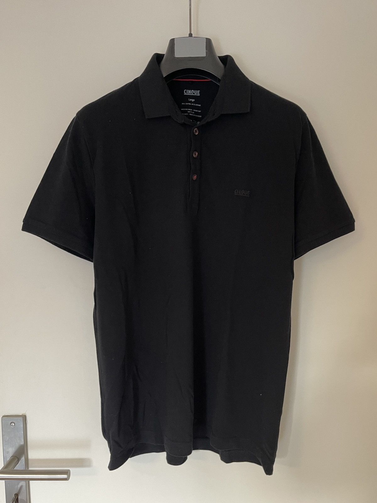 CINQUE CINQUE Premium Black Polo Shirt Classic Casual Business Size US L / EU 52-54 / 3 - 2 Thumbnail