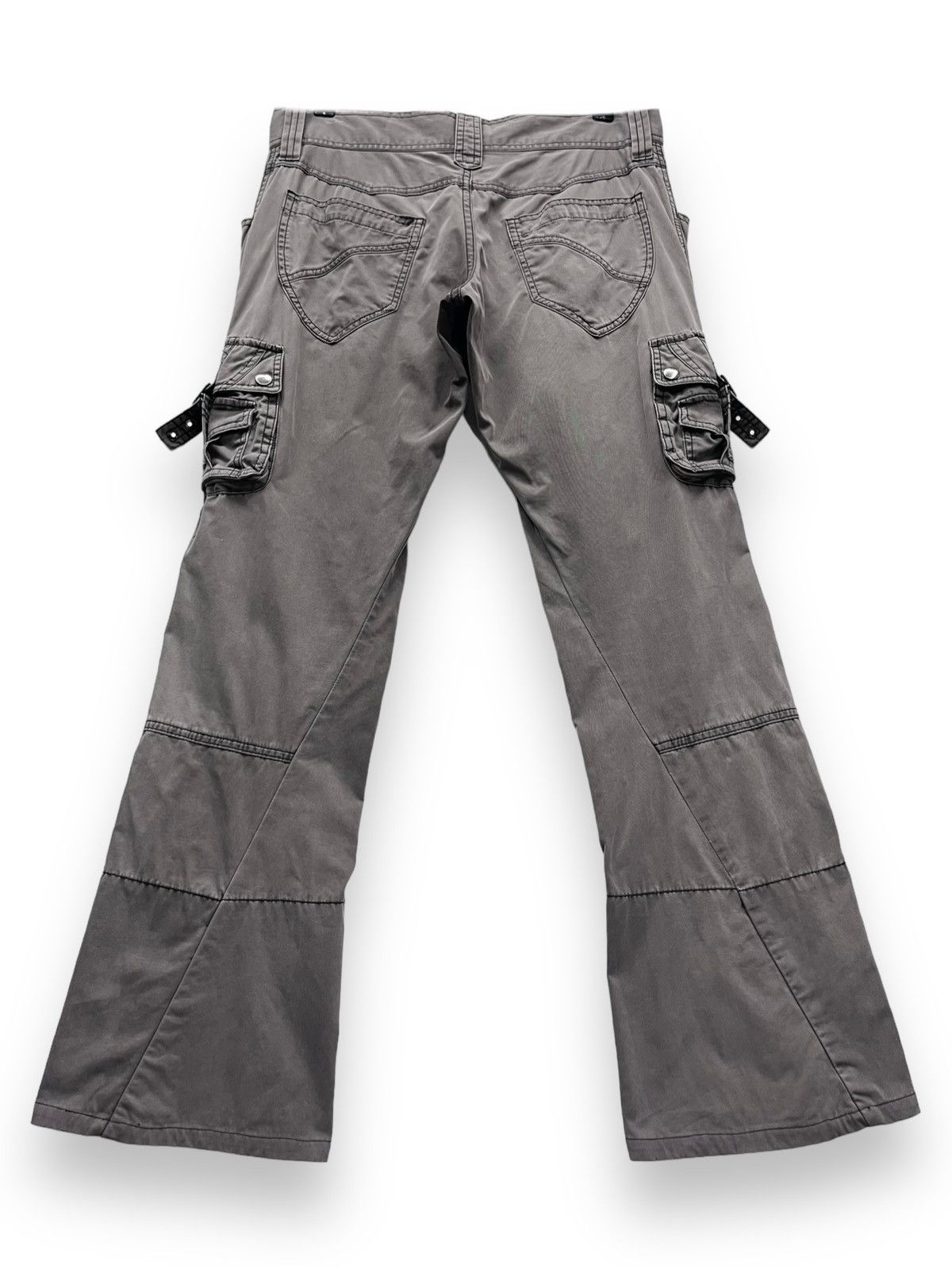 Michel Klein × Vintage FYE🔥90’s MICHEL KLEIN HOMME Double Knee Bondage Flare Cargo Size 31" - 4 Thumbnail