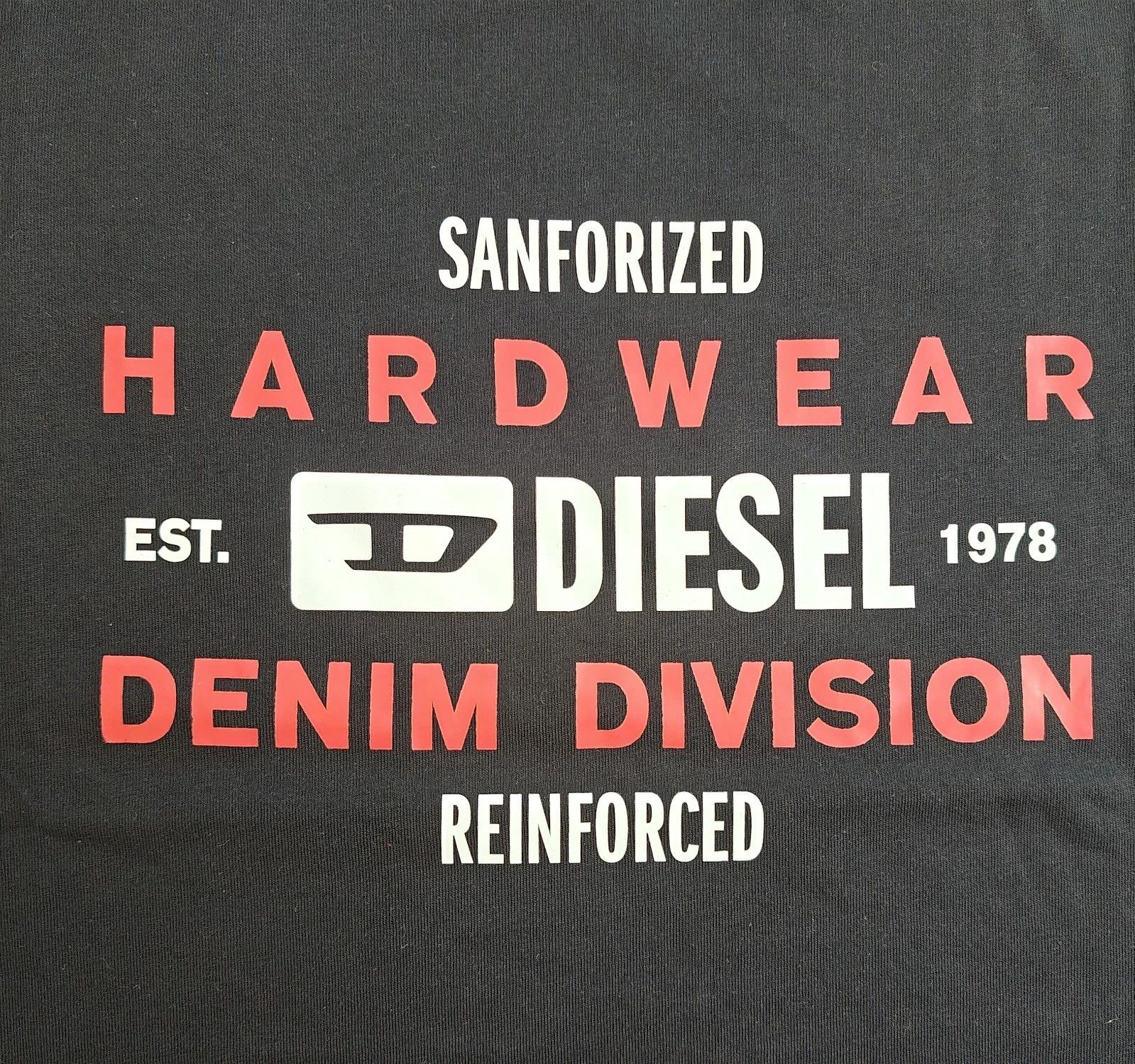 Diesel DIESEL Black Tshirt with Hardwear Denim Division print T4153 Size US L / EU 52-54 / 3 - 3 Thumbnail