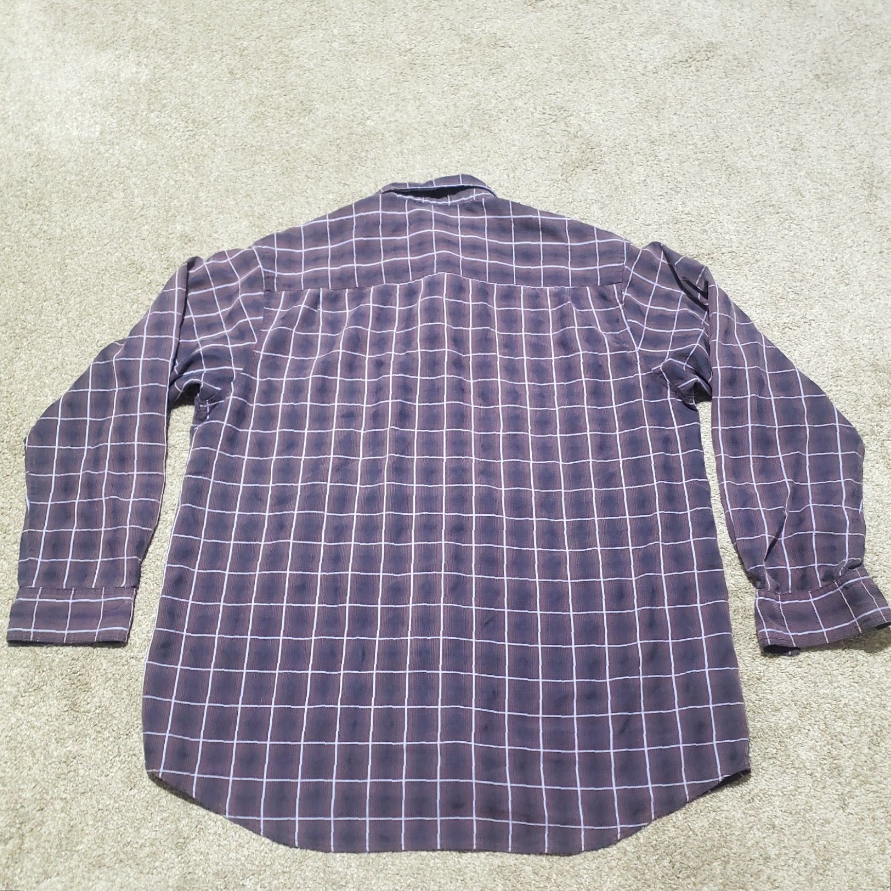 Vintage RON CHERESKIN Shirt Button-Up XL Brown Plaid Long Sleeve Men’s XL Sueded Luxe Microfiber Polyester Rayon Casual Classic Size US XL / EU 56 / 4 - 8 Thumbnail