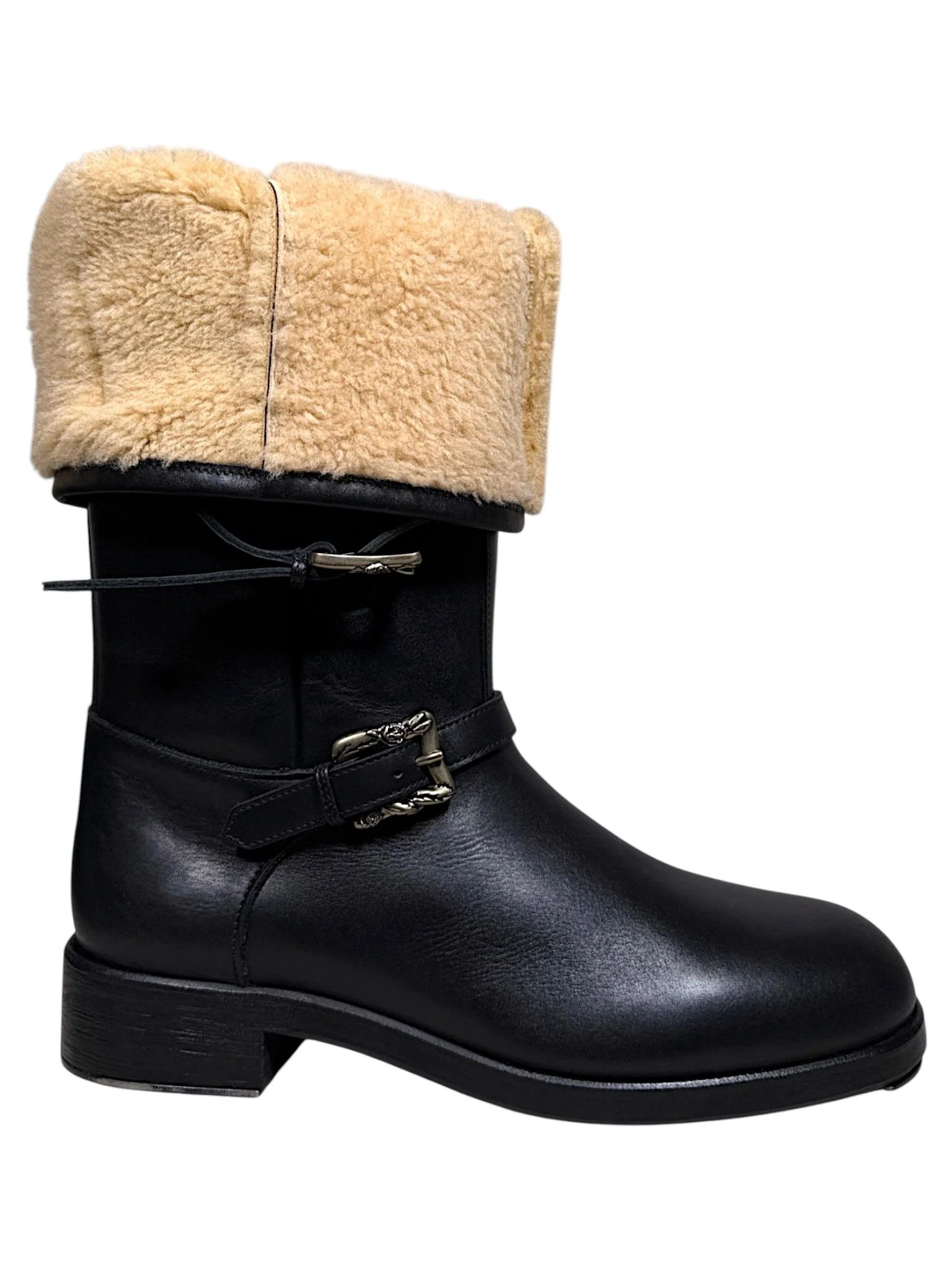 Enfants Riches Deprimes ERD Soviet Arctic Shearling Buckle Leather Boots Size US 10 / EU 43 - 3 Thumbnail