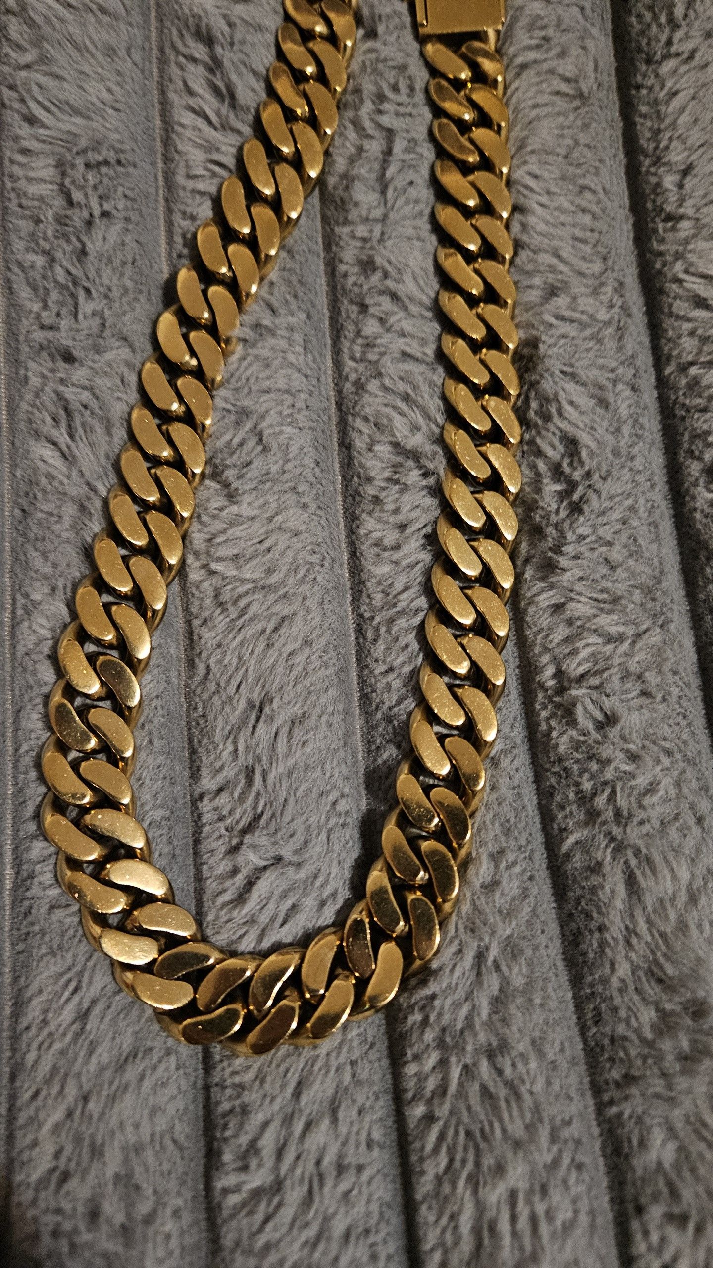 Other Huge 18mm Gold Plated Diamond Cut GLD Cuban Chain 20in Size ONE SIZE - 4 Thumbnail