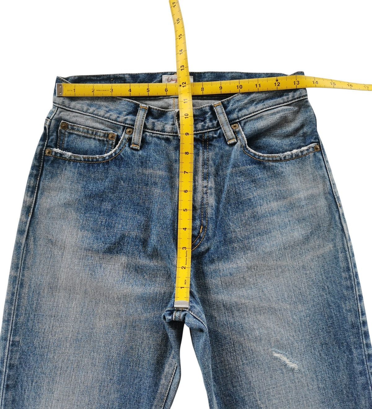 Takahiromiyashita The Soloist. Ungrid Flare Distressed Jeans Size US 27 - 5 Thumbnail