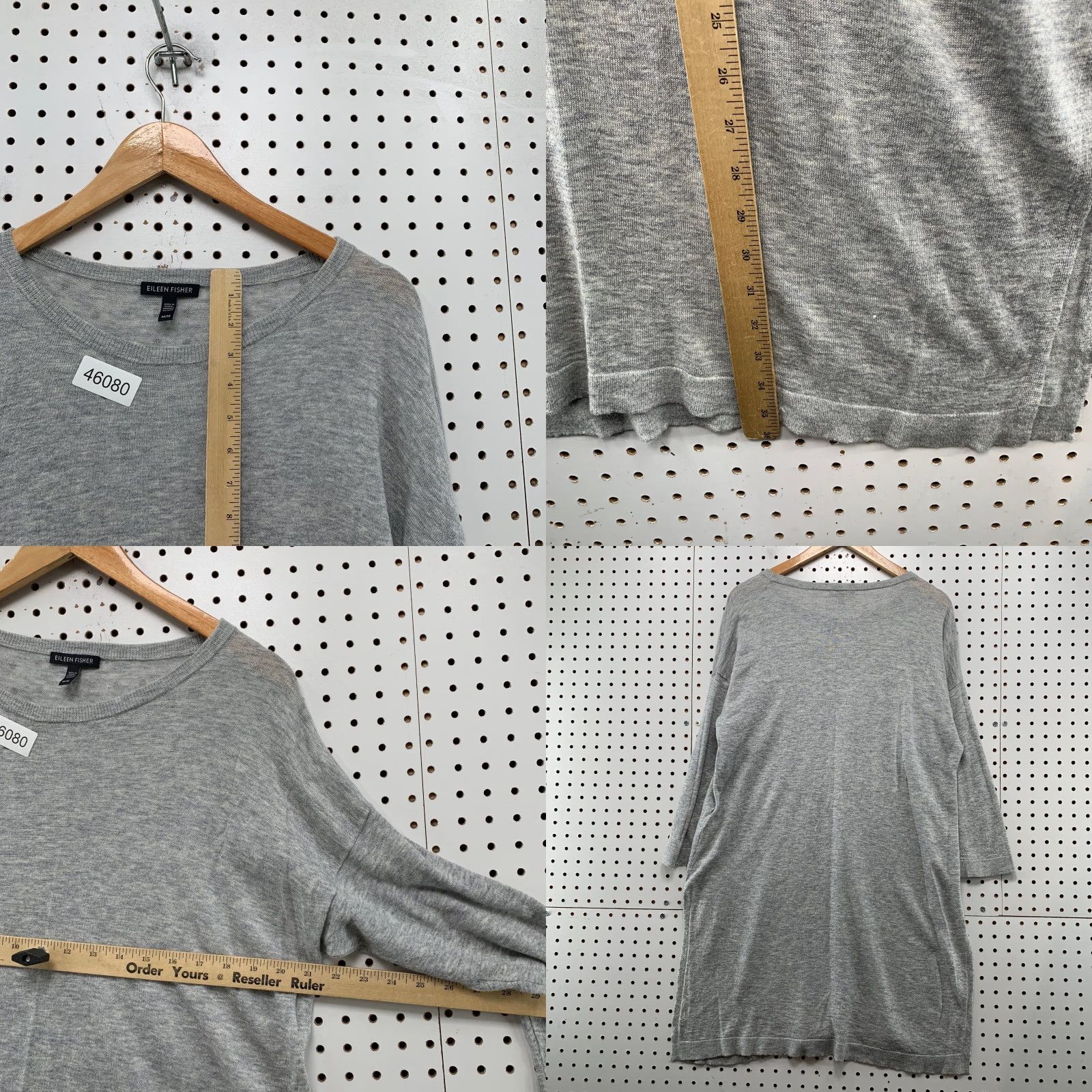 Eileen Fisher Eileen Fisher Merino Wool Tunic Dress Women Medium Gray Long Sleeve Soft Size M / US 6-8 / IT 42-44 - 8 Thumbnail
