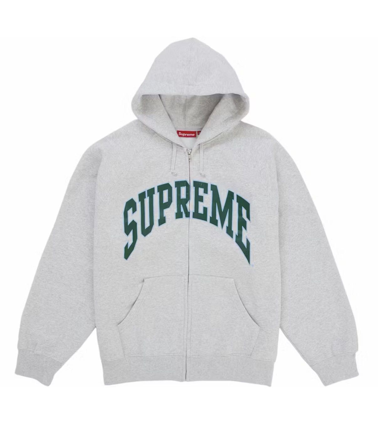 Supreme Supreme Work Zip Up Hooded Sweatshirt Grey XXL | Grailed