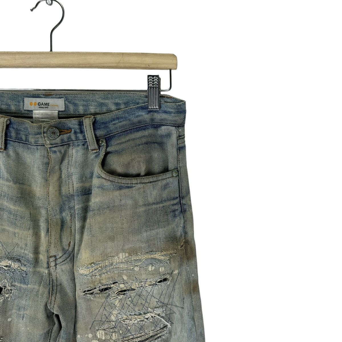 The Game ⚡️GAME PATCHWORK BORO DENIM JEANS PANTS LIKE KAPITAL Size US 30 / EU 46 - 5 Thumbnail