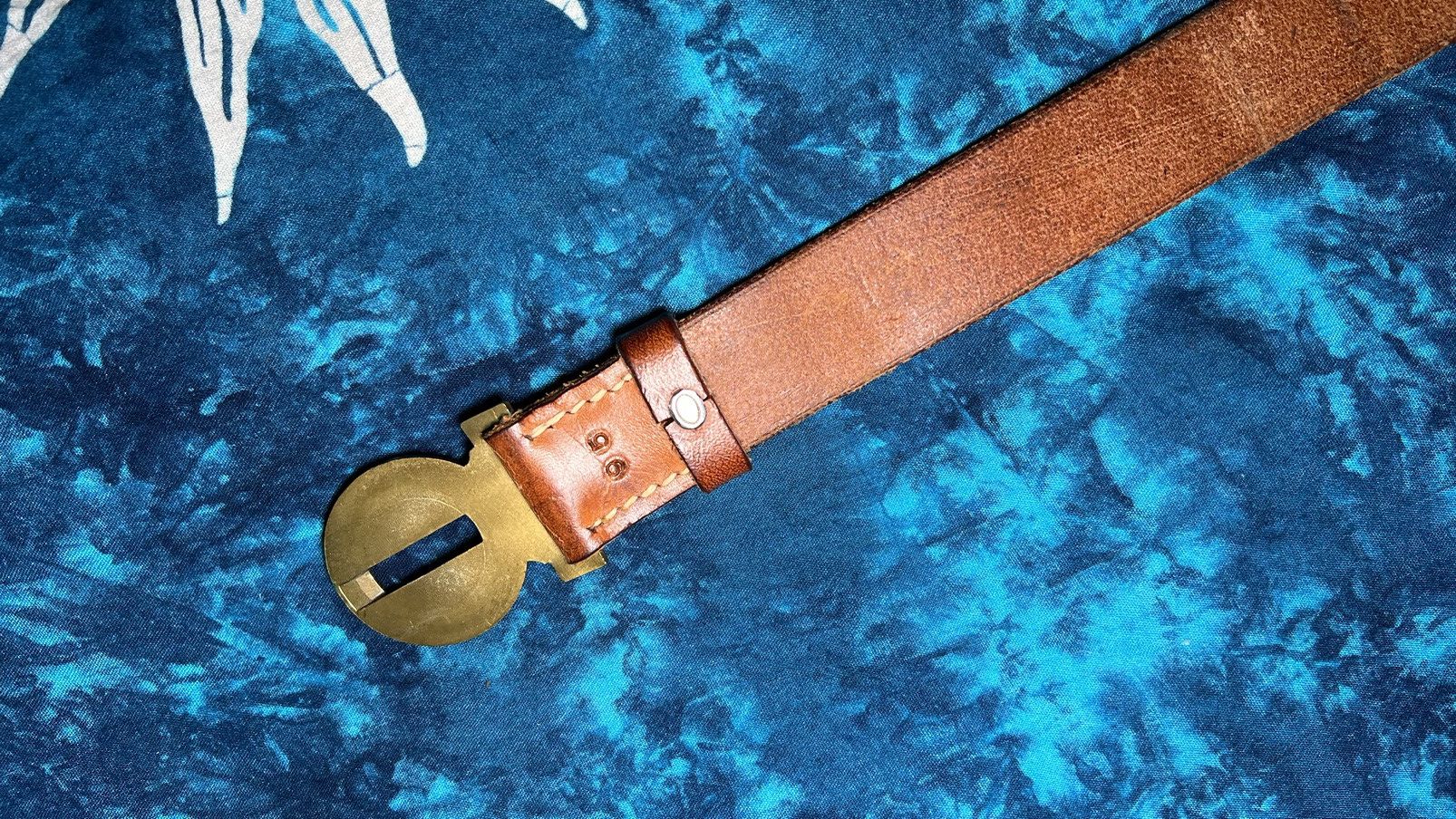 Vintage Avant Garde Swiss Scout Brown Vintage Leather belts Y2K Size 26 - 21 Thumbnail