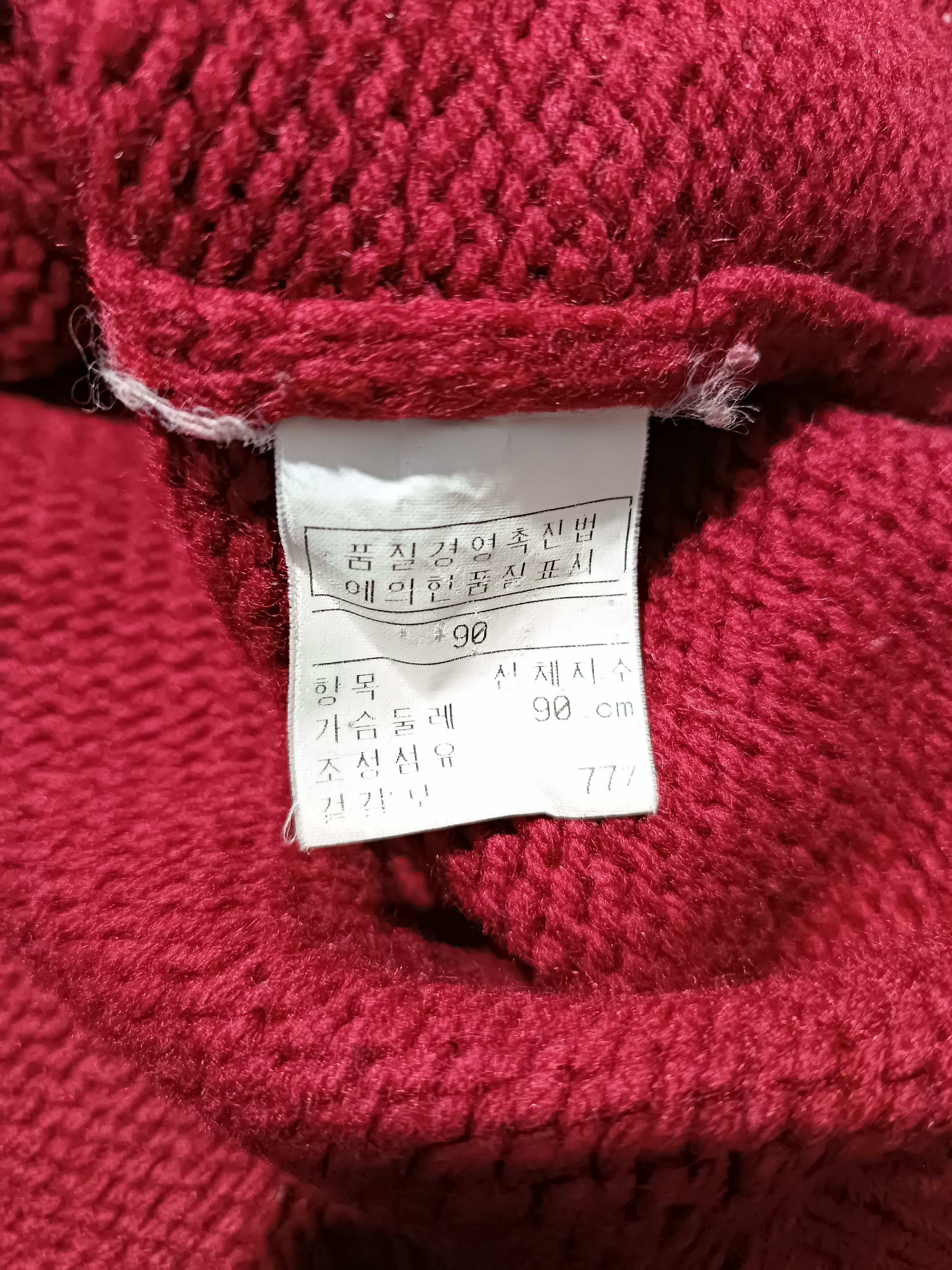 Japanese Brand Red Knit Wool Fur Hoodie Size US L / EU 52-54 / 3 - 7 Thumbnail