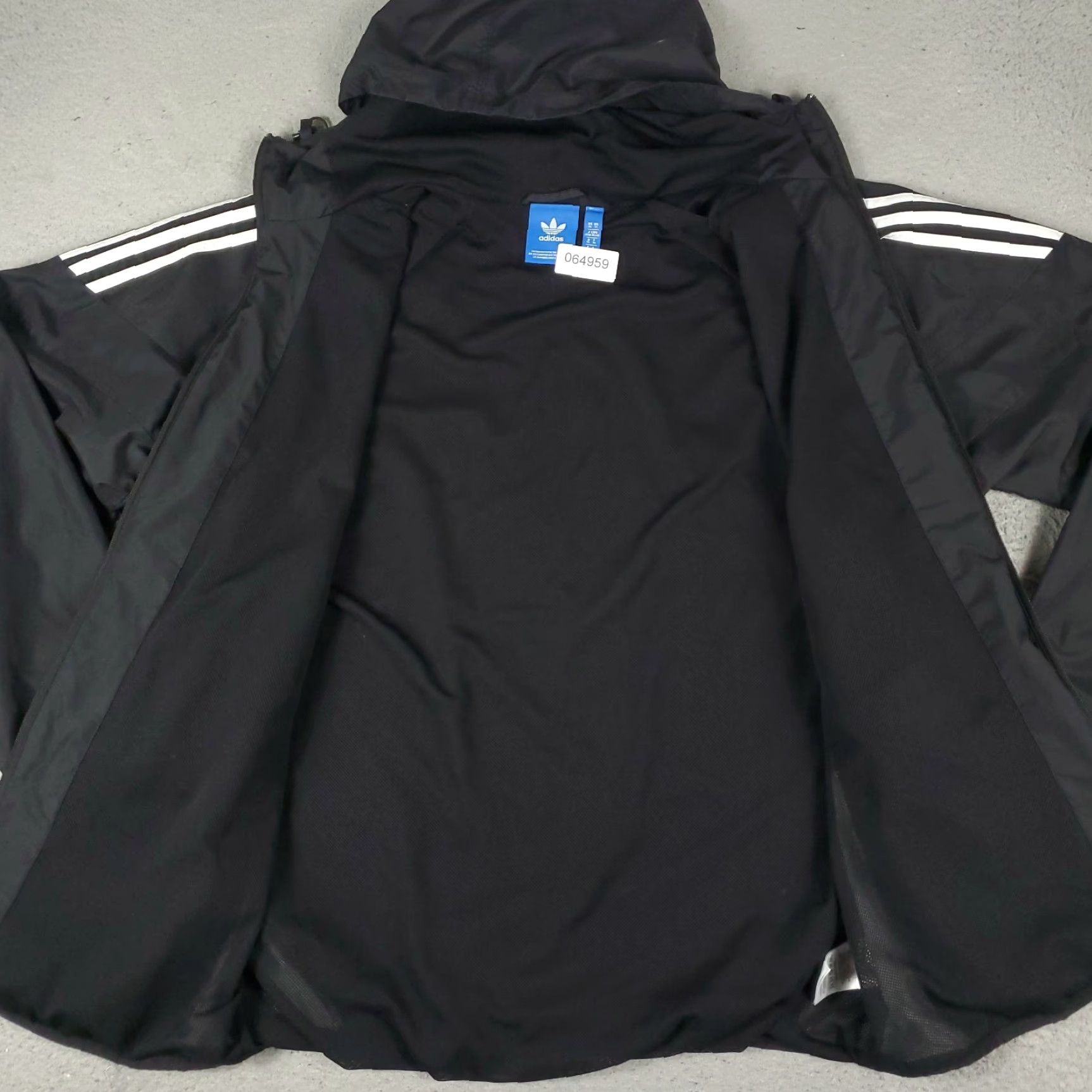 Adidas Adidas Jacket Mens XL Black Full Zip Hooded Windbreaker Jacket Size US XL / EU 56 / 4 - 7 Thumbnail