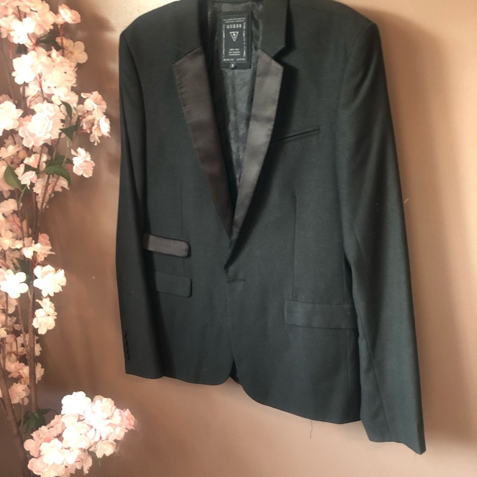 Guess Guess blazer jacket shiny collar speckle black. Size US S / EU 44-46 / 1 - 6 Thumbnail