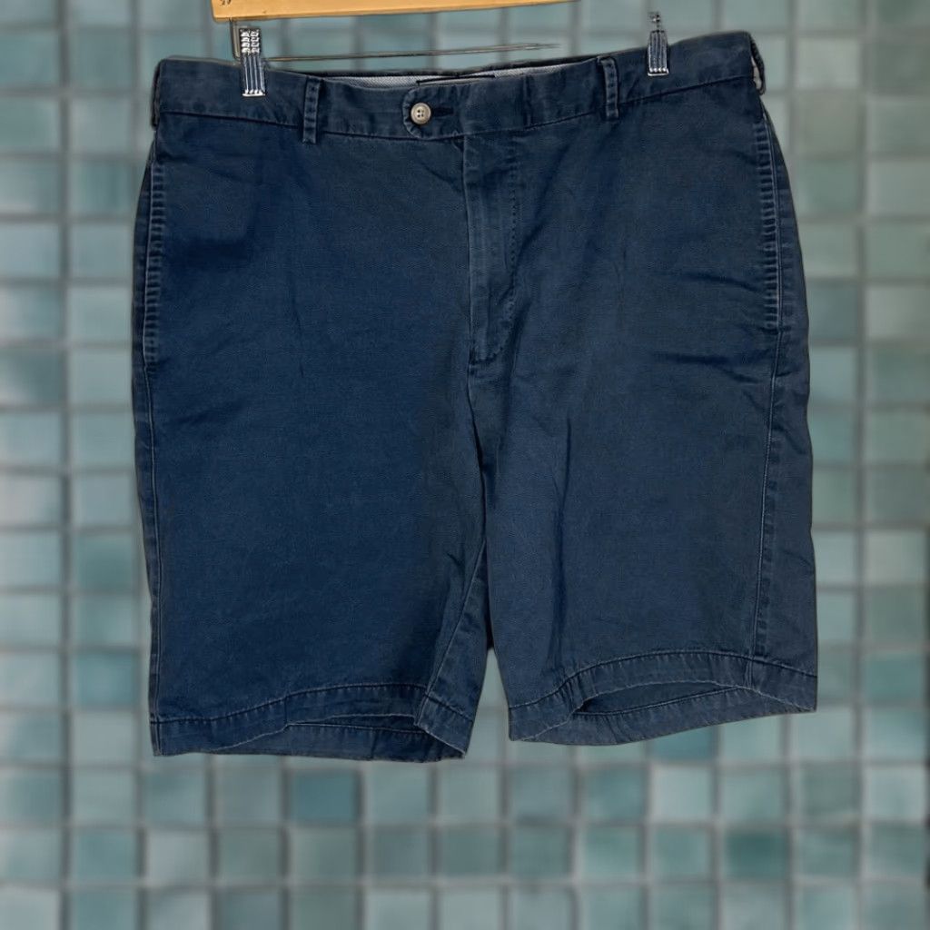 Peter Millar Peter Millar Men's 36 Winston Washed Twill Shorts Blue Pima Cotton Size US 36 / EU 52 - 1 Thumbnail