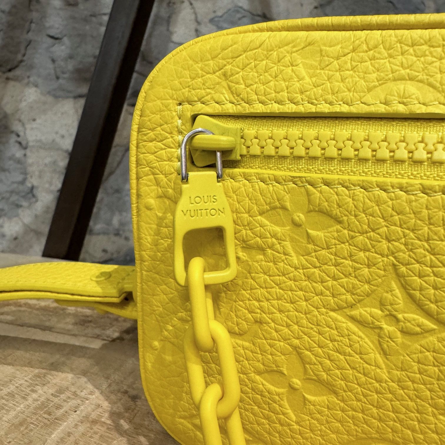 Louis Vuitton × Virgil Abloh Louis Vuitton Virgil Abloh SS19 Yellow Monogram Volga Pouch Size ONE SIZE - 3 Thumbnail
