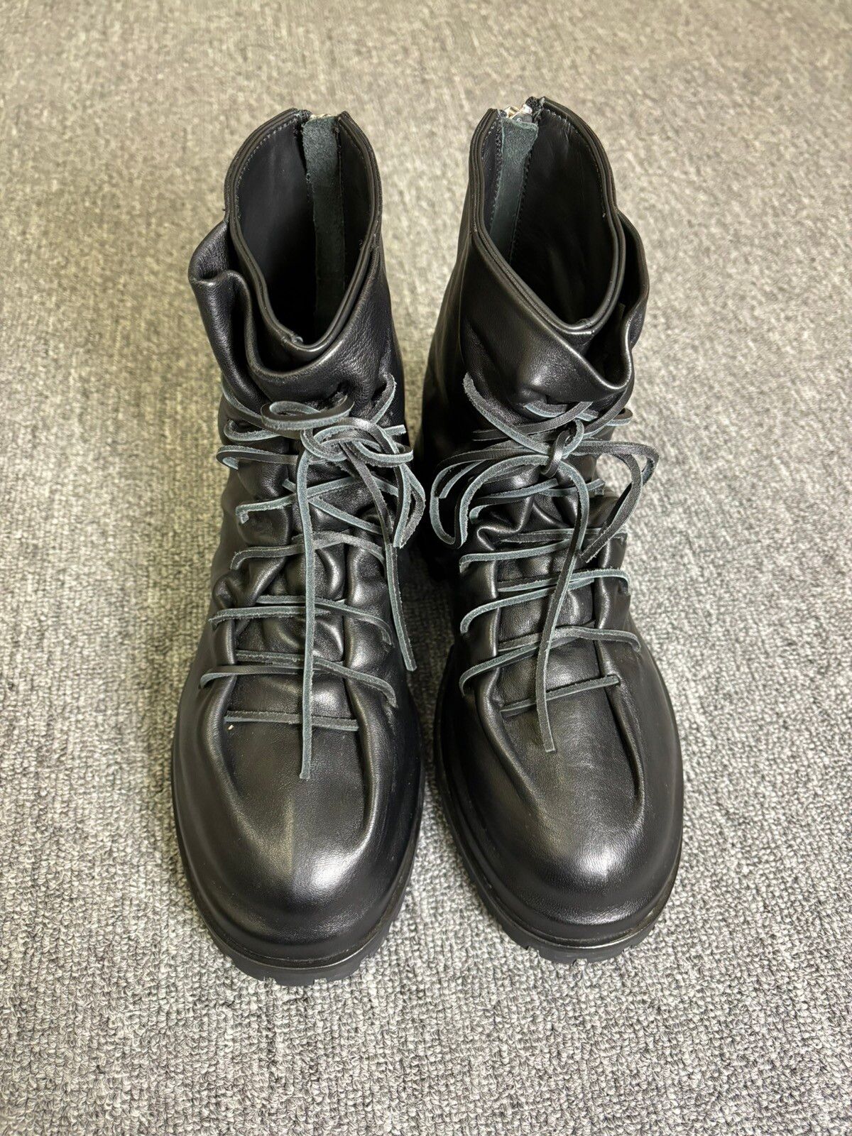 Pre-owned 424 On Fairfax 424 Leather Boots In Black