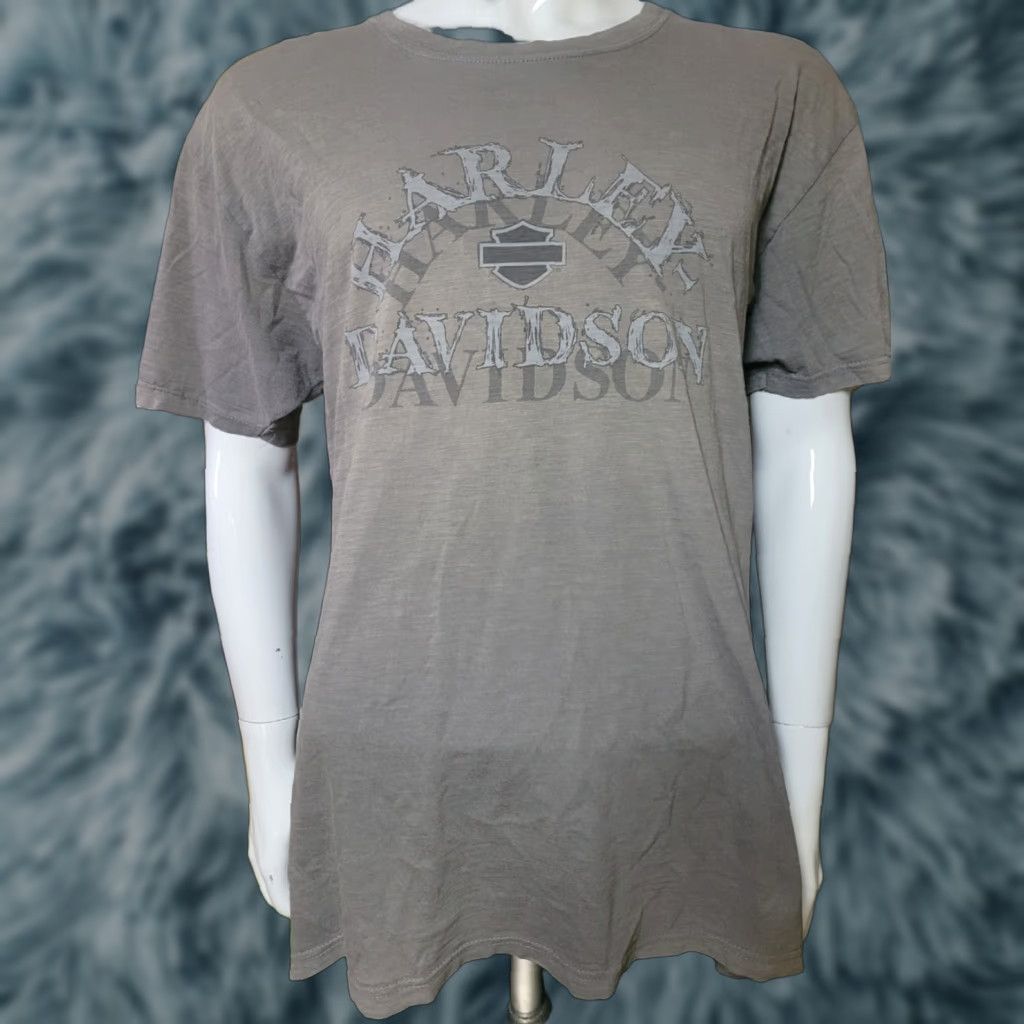 Harley Davidson Harley-Davidson T-Shirt Men Large Gray Cotton Blend Crew Neck Short Sleeve Graphic Tee Biker Motorcycle Grand Canyon Bellemont AZ Size US L / EU 52-54 / 3 - 1 Thumbnail