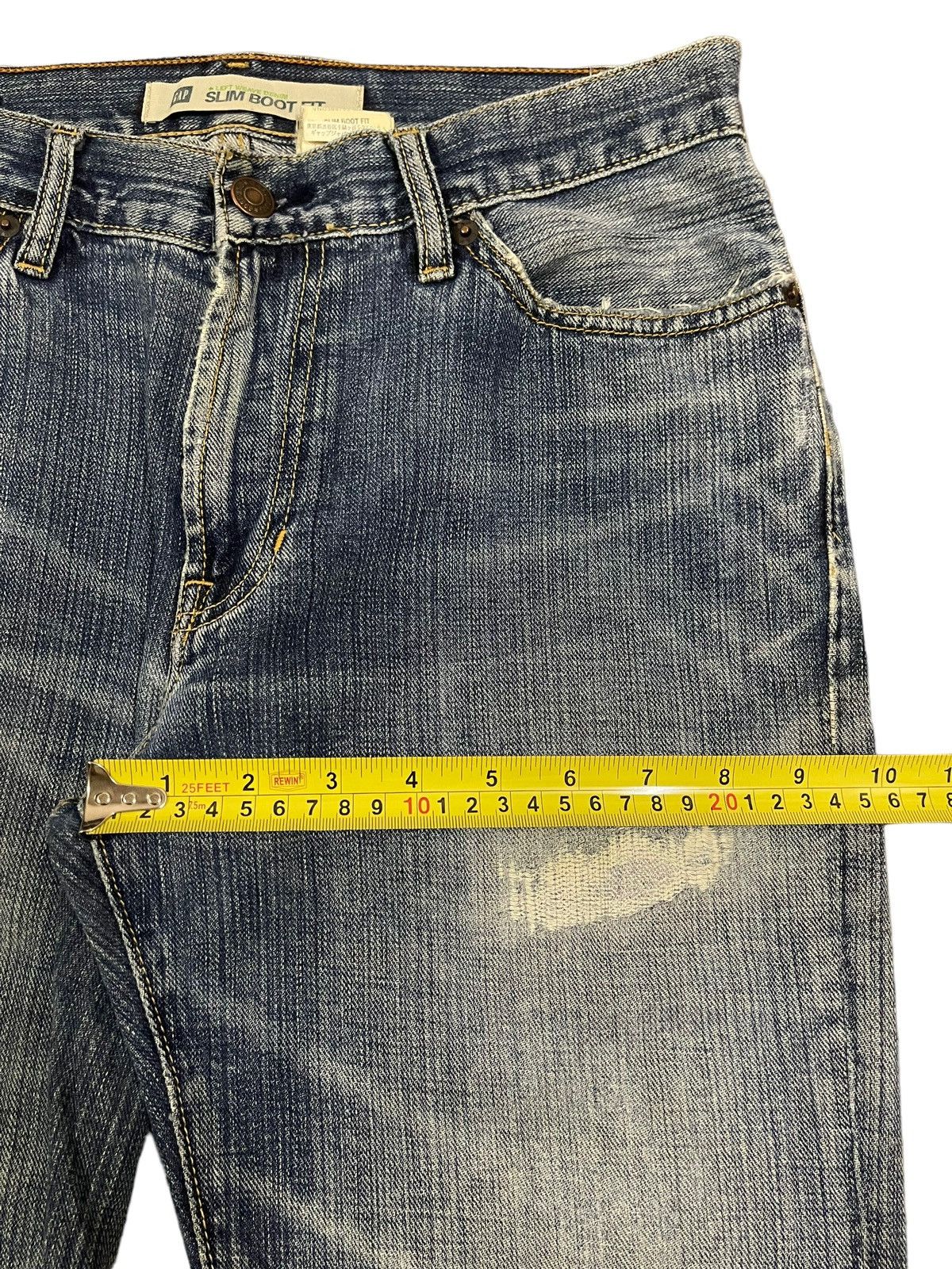 Gap Vintage Gap Blue Wash Distress Bootcut Style Jeans Size US 30 / EU 46 - 12 Thumbnail
