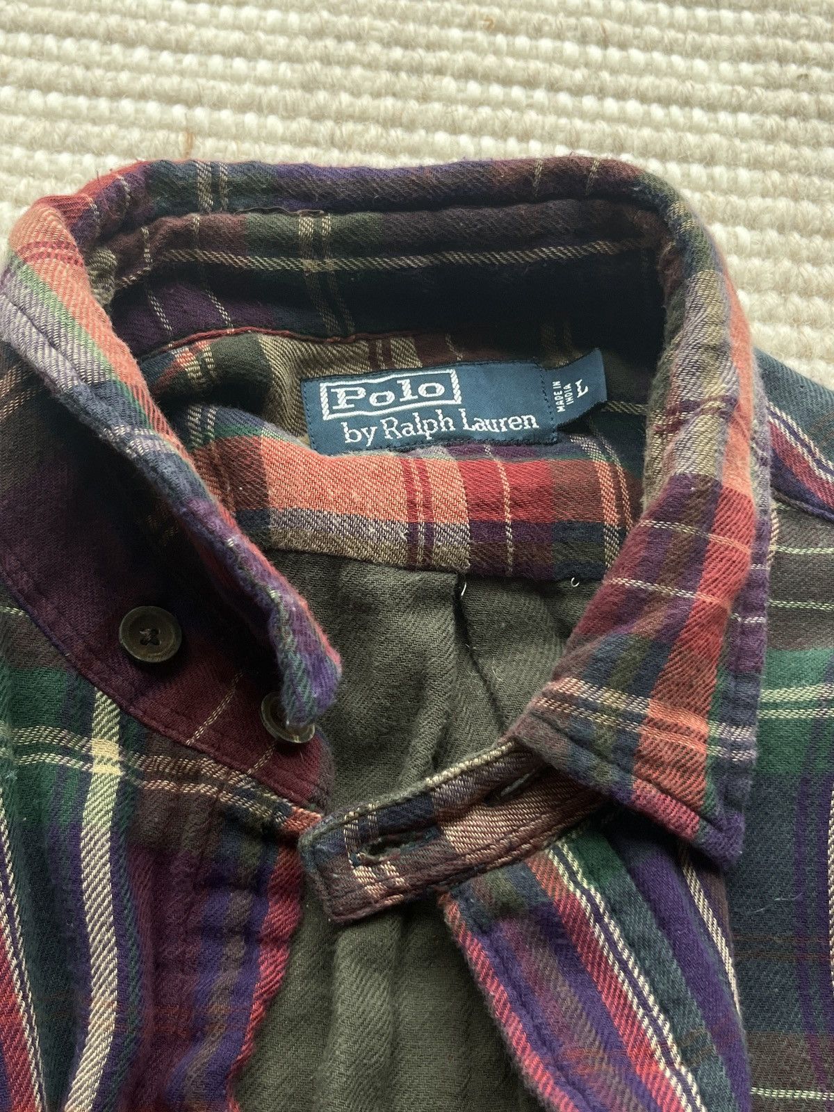 Polo Ralph Lauren Vintage Polo Flannel Size US L / EU 52-54 / 3 - 3 Thumbnail