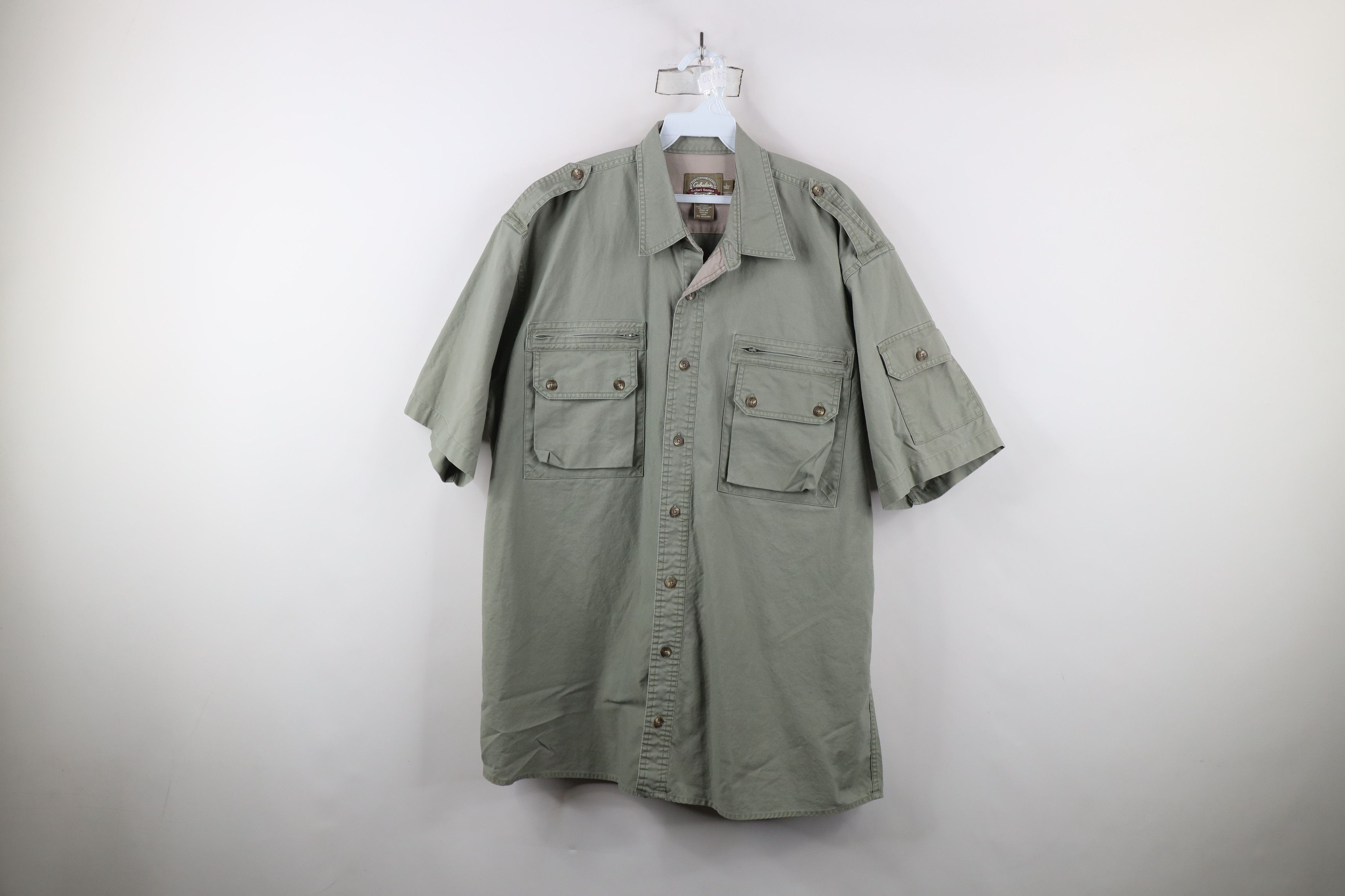 Cabelas × Vintage Vintage 90s Cabelas Safari Bush Short Sleeve Button Shirt Size US L / EU 52-54 / 3 - 1 Thumbnail