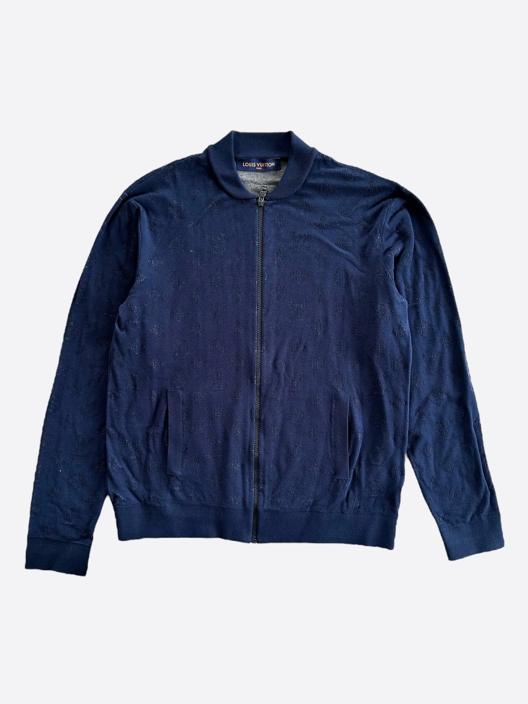 Louis Vuitton Louis Vuitton Navy Monogram Zip Up Jacket Size US M / EU 48-50 / 2 - 1 Thumbnail