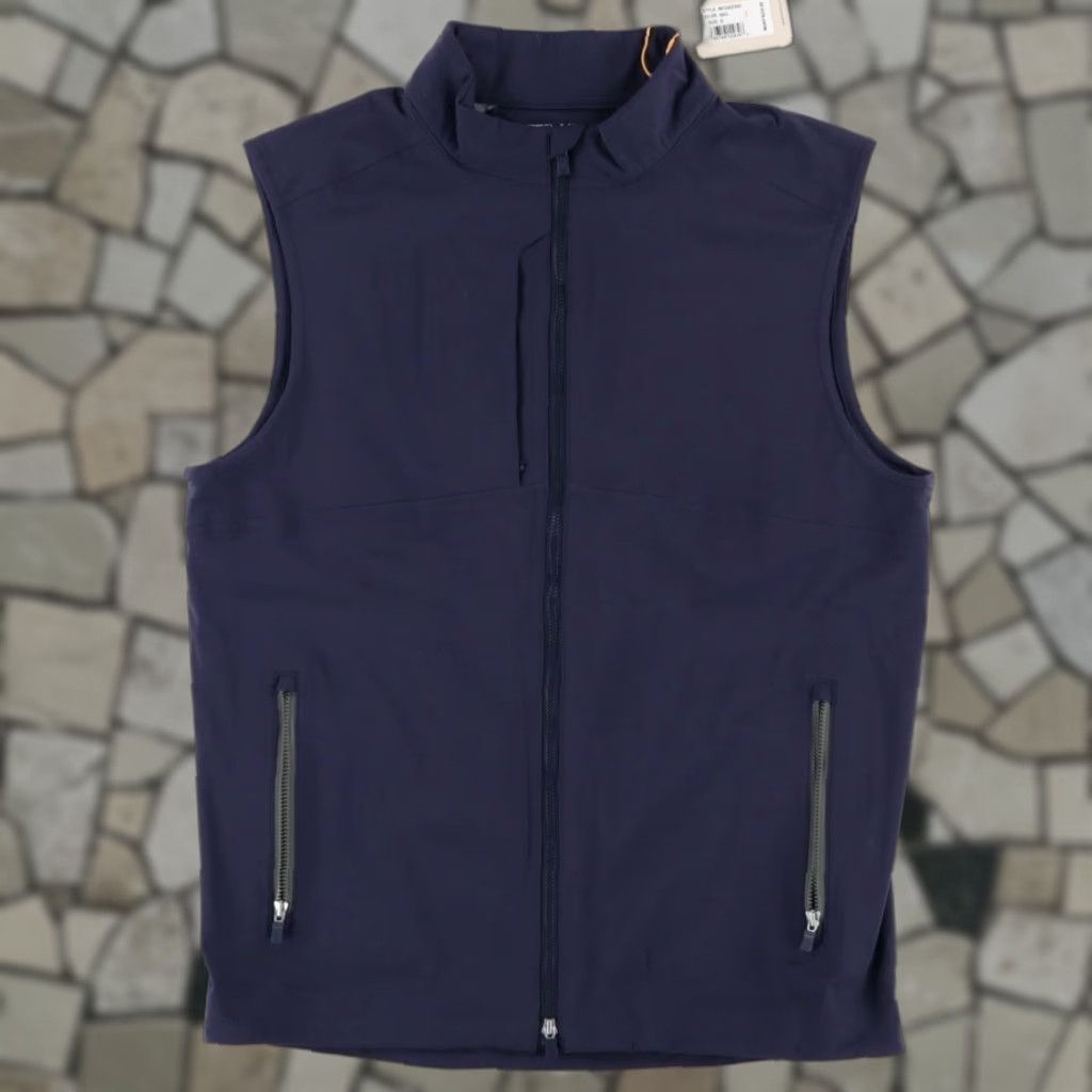 Peter Millar Peter Millar Kinetic 3L Vest Solid Mock Jacket Navy Men's S Shirt Size US S / EU 44-46 / 1 - 1 Thumbnail