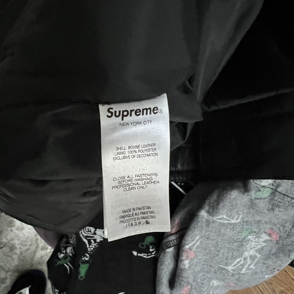 Supreme Supreme Girbaud Shuttle Tape Leather Cargo Pant Black 34 L Size US 34 / EU 50 - 10 Thumbnail
