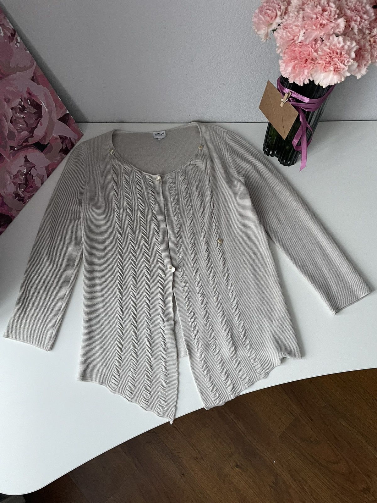 Armani Collezioni Armani Collezioni Deanna Spa Wrap Front Sweater VERY RARE Size M / US 6-8 / IT 42-44 - 1 Thumbnail