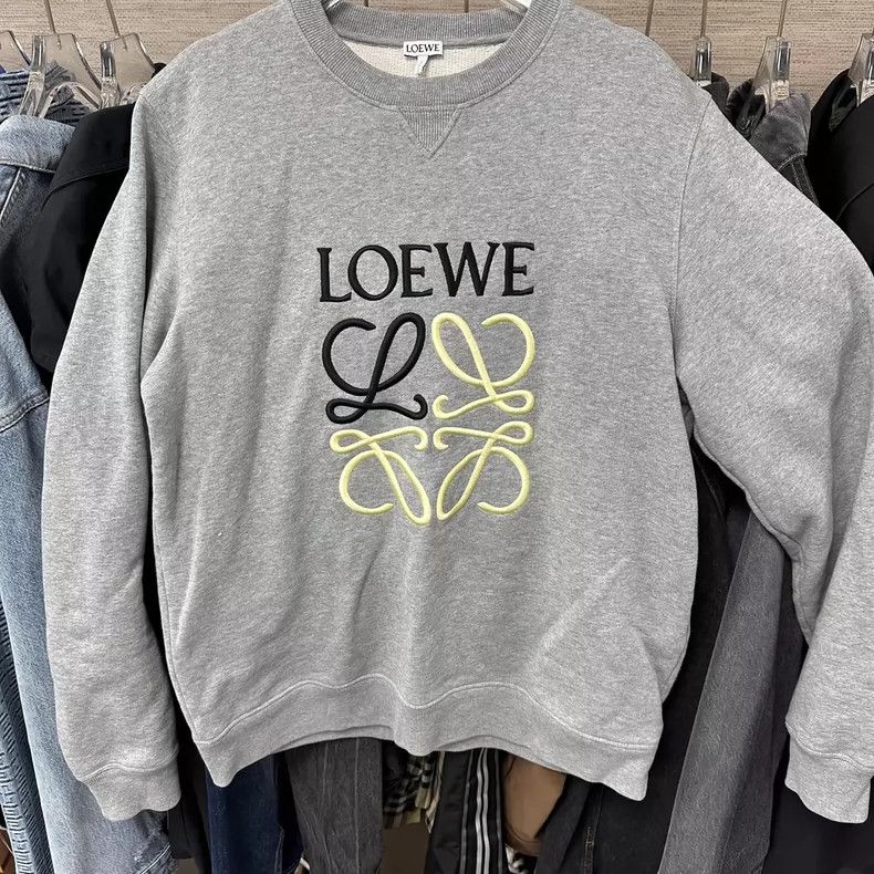 Loewe loewe Gray Logo embroidered version hoodie 2506-Nextarrow Size US M / EU 48-50 / 2 - 1 Thumbnail