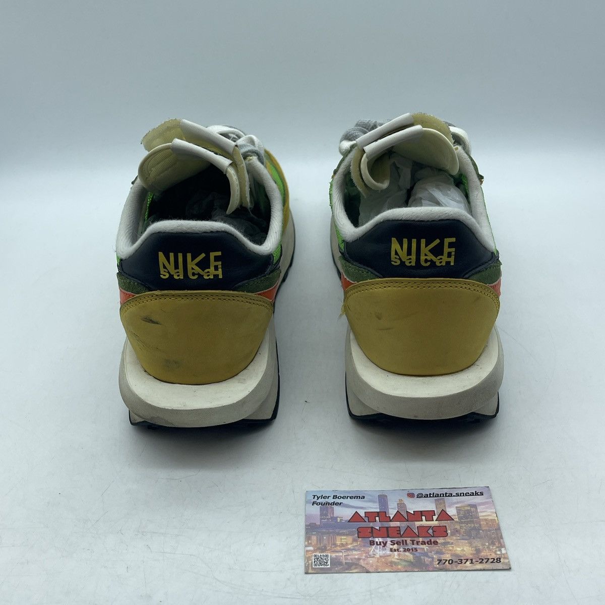 Nike Sacai x ldwaffle green gusto Size US 10.5 / EU 43-44 - 3 Thumbnail