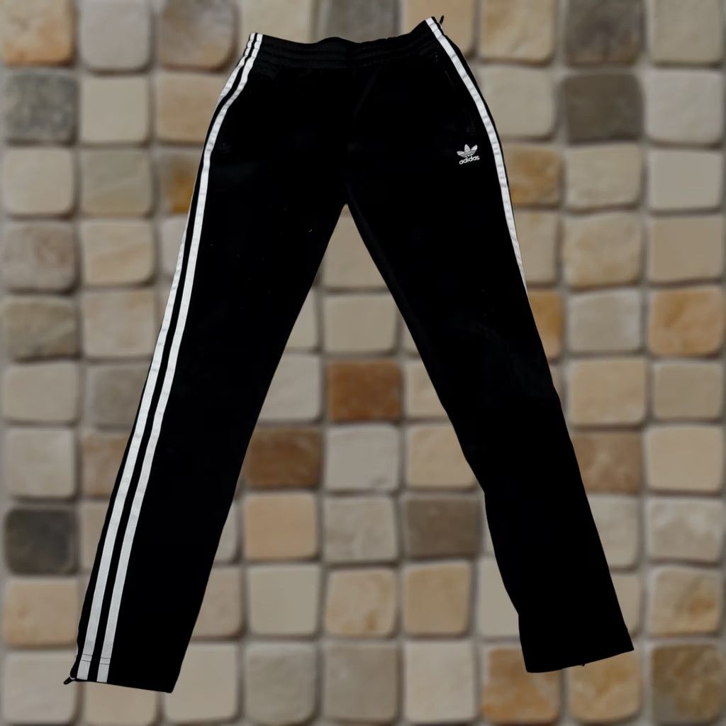 Adidas Adidas Womens Extra Small Black Track Pants Striped Ankle Zip Size 26" / US 2 / IT 38 - 1 Thumbnail