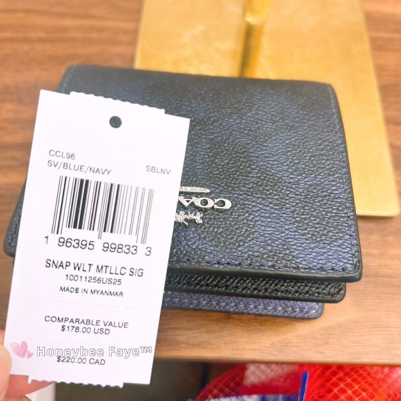 Coach NWT Coach Snap Wallet In Signature Canvas CCL96 Size ONE SIZE - 6 Thumbnail